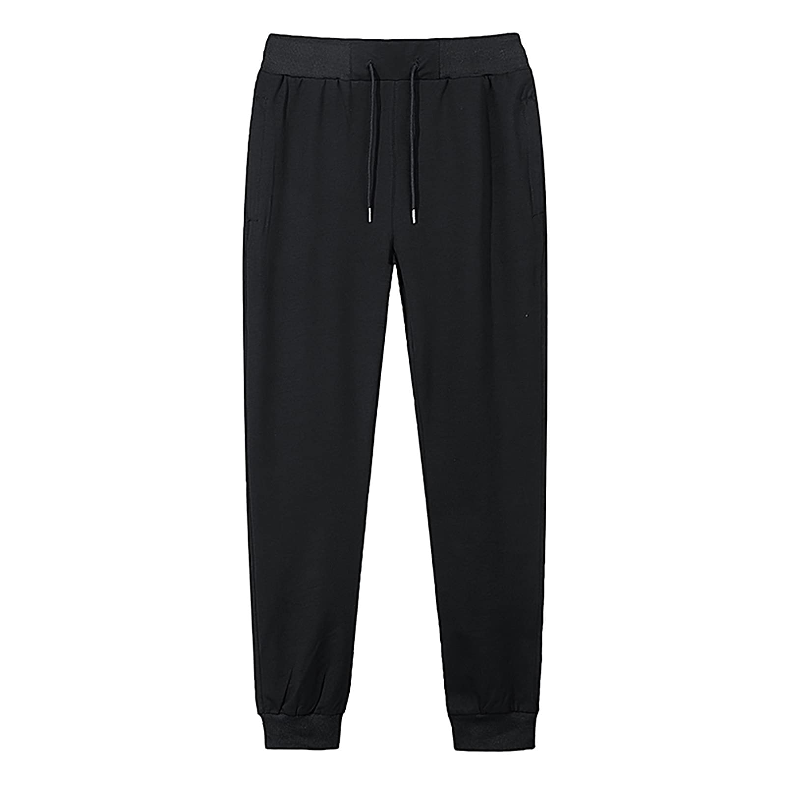 **Men's Lightweight Jogger Pants - Elastic Waist Casual Sports & Cargo Pants - Plus Size Cropped Home Wear for Lounge, Gym & Outdoor Activities**