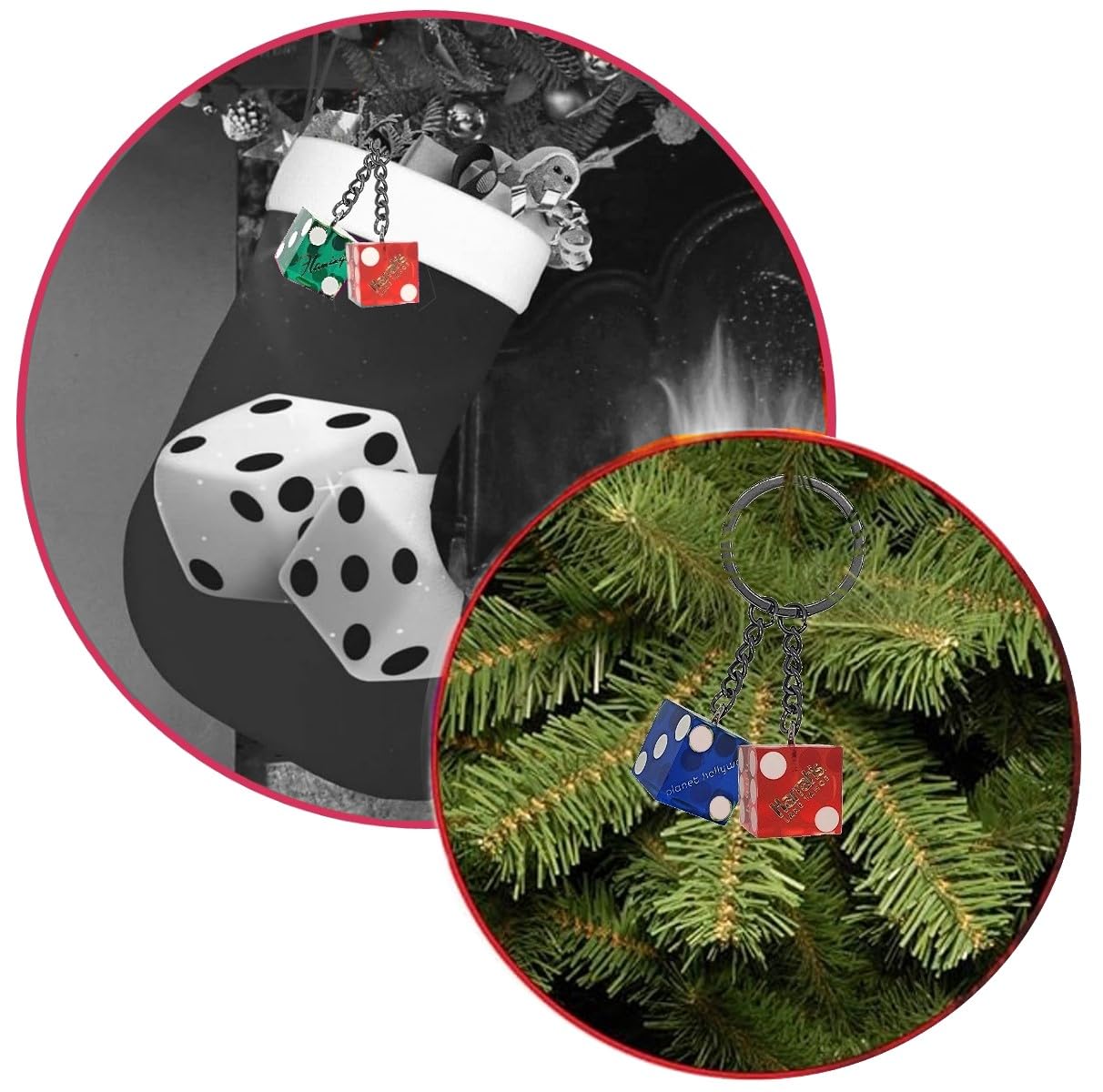 Authentic Casino Dice Keychain – Genuine 19mm Lake Tahoe, Reno & Las Vegas Nevada Craps Dice – Perfect for Gambling Enthusiasts & Gift Ideas