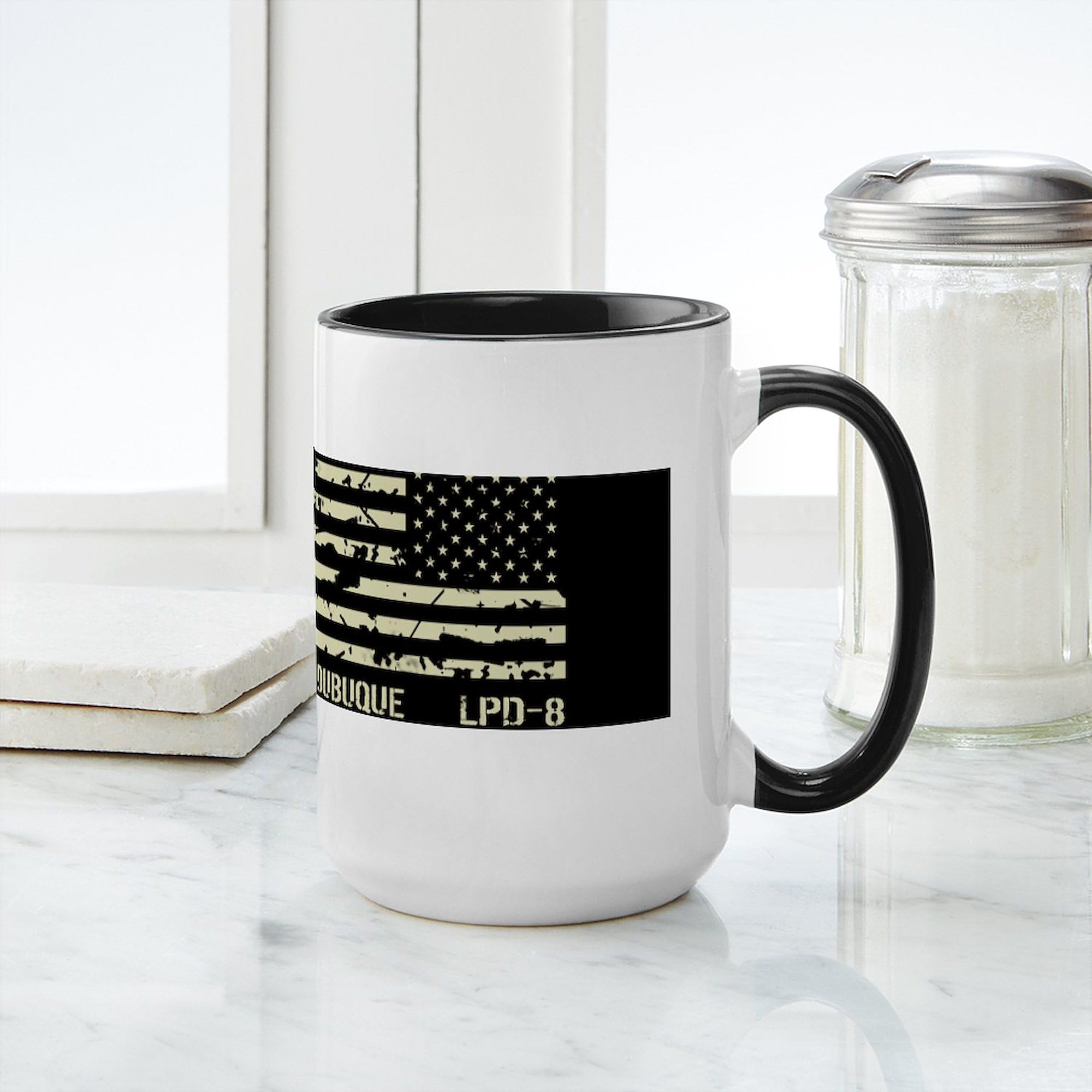 USS Dubuque 15 oz (444 ml) Ceramic Coffee Mug - Navy Ship Themed Gift for Veterans & Military Enthusiasts - Perfect for Home, Office & Military Reunions