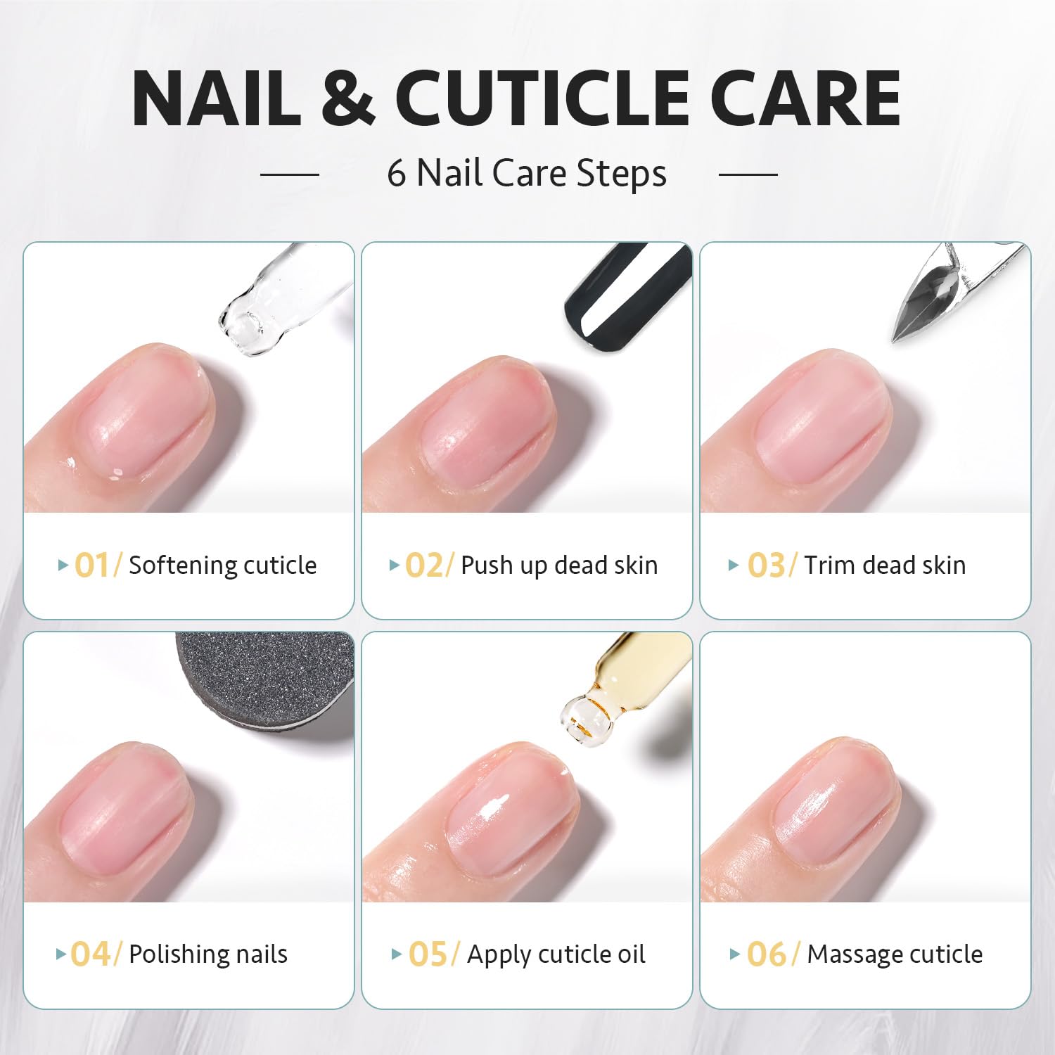 Professional GAOY Cuticle Care Kit & Clear Builder Gel for Strong, Healthy Nails - Perfect for DIY Manicures, Nail Salons & At-Home Nail Care