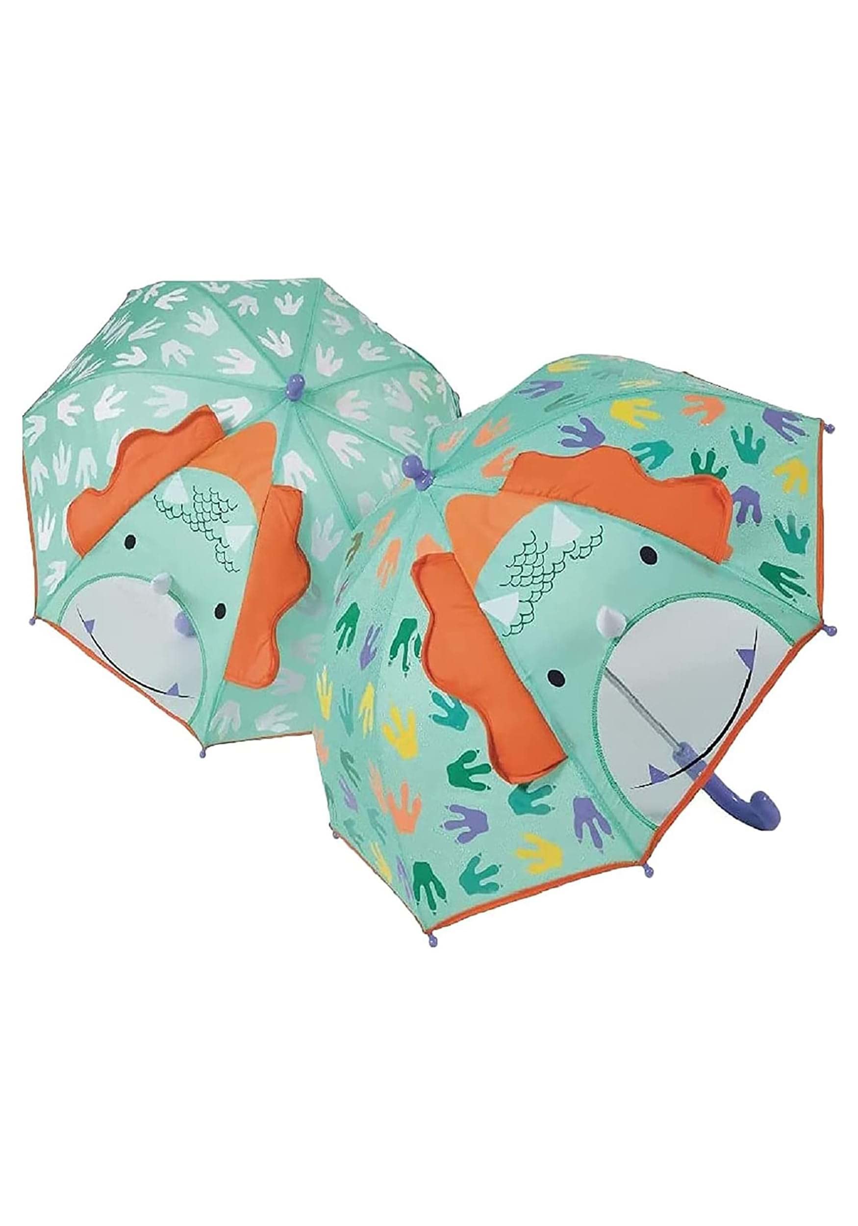 Dinosaur Color Changing 3D Kids Umbrella - 22.05 Inch Height, Waterproof & UV Protection - Perfect for Outdoor Play, School & Rainy Day Adventures