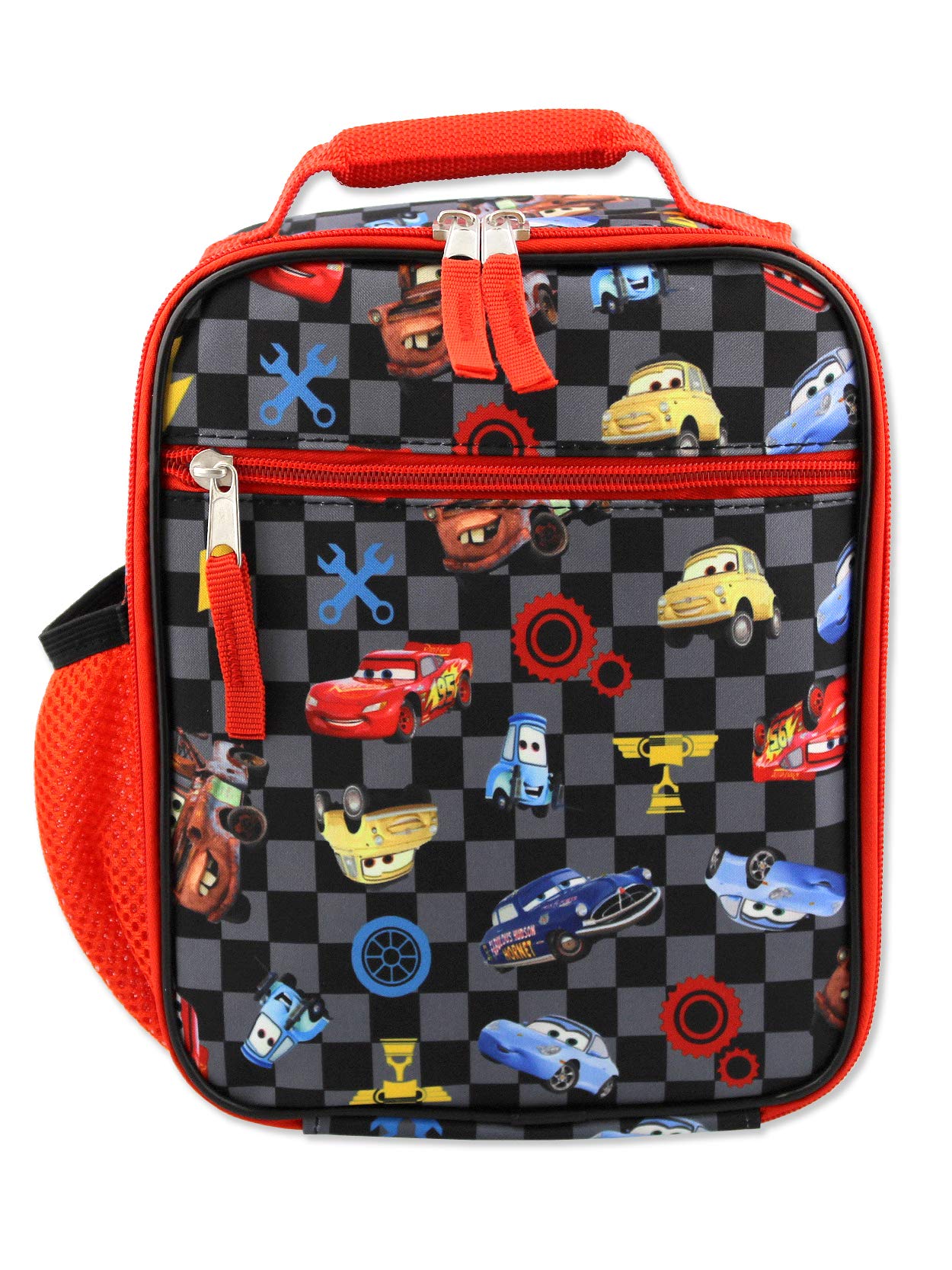 Disney Cars Lightning McQueen Insulated Lunch Box for Boys - Soft, Leak-Proof School Lunch Bag (Black/Red, One Size) - Perfect for School, Picnics & Travel