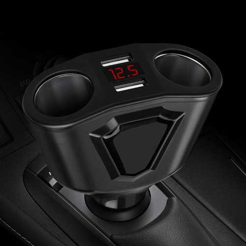 Bakeey 3.1A Fast Dual USB Car Charger with LED Display - 2-Port Cigarette Lighter Power Adapter for iPhone, Android - Perfect for Road Trips & Long Drives