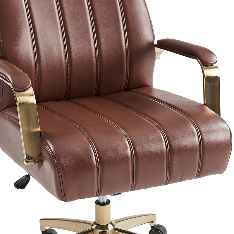 Premium Conelius Leather Ergonomic Executive Office Chair - High Back Adjustable Swivel Chair with Lumbar Support for Home & Office Workspace, Perfect for Long Hours Sitting Comfort