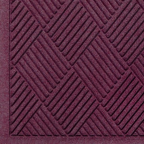 Premium M+A Matting WaterHog Diamond Commercial-Grade Entrance Mat - Heavy Duty Indoor/Outdoor Doormat with Fabric Border - Quick Drying, Stain & Slip Resistant - Ideal for High Traffic Areas, Offices & Homes (Bordeaux, 4' x 10') - Perfect for Entrances, Mudrooms & Wet Weather Protection