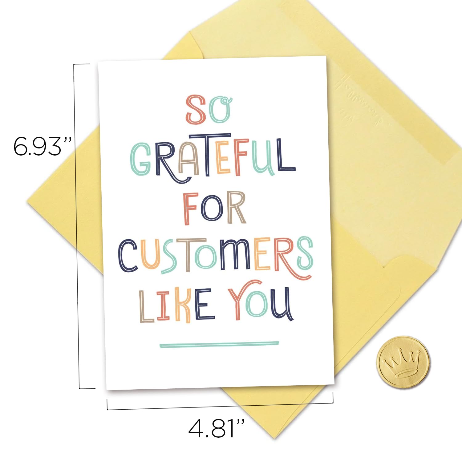 Hallmark Business Bulk 100 Pack Thank You Cards for Customers (Grateful for You) - 5 x 7 Inch Blank Inside Greeting Cards with Envelopes - Perfect for Client Appreciation, Employee Recognition & Business Thank You Notes