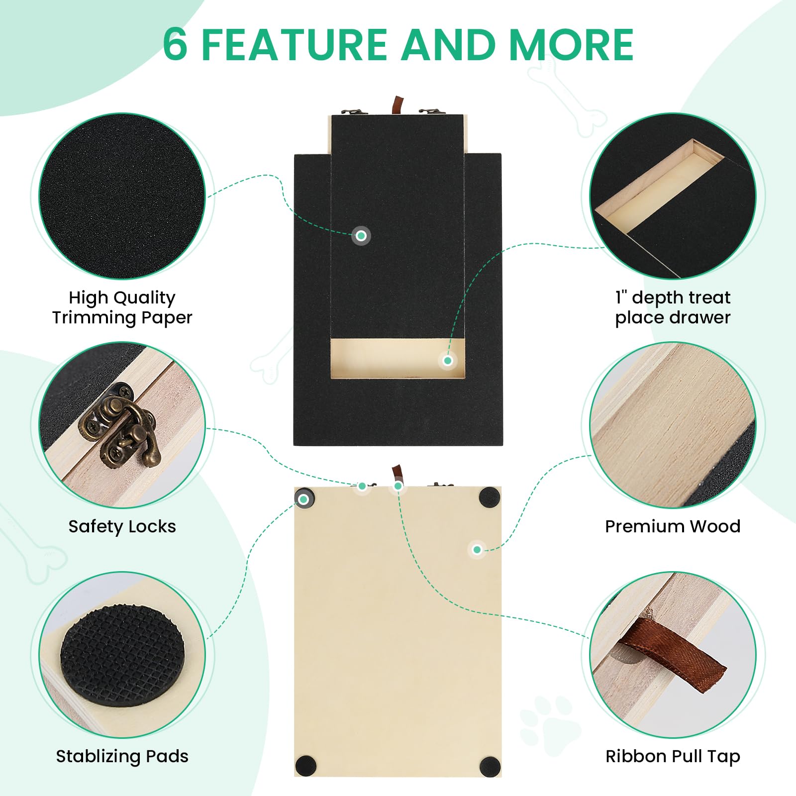 Dog Nail Scratch Board & Grinder with Treat Box - Pet Nail Trimming File for Small Medium Large Dogs - Perfect for Home Grooming & Puppy Training