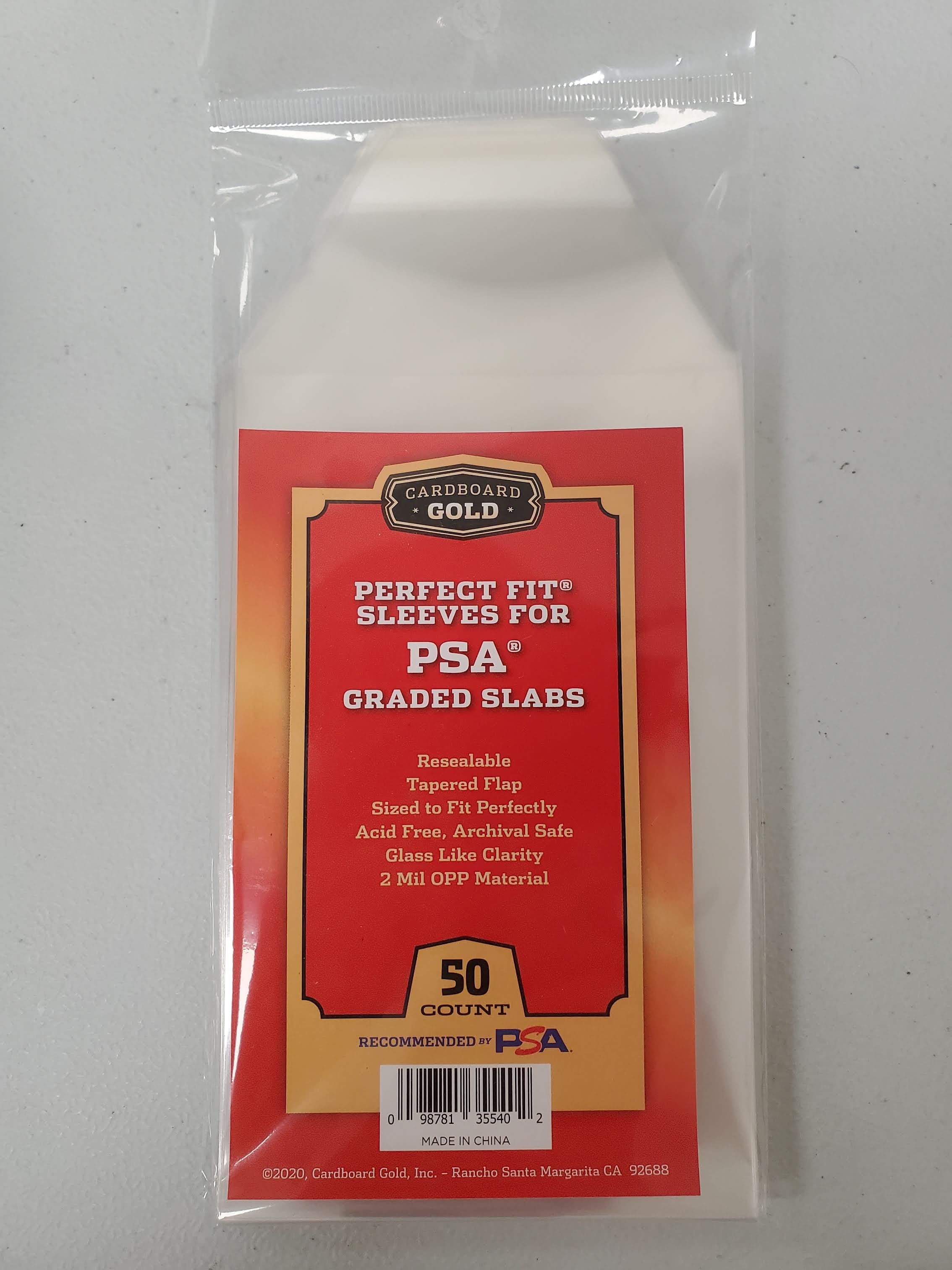 Premium Cardboard Gold Perfect Fit Sleeves for PSA Graded Trading Cards - Protect & Display Your Valuable Collectibles in Style