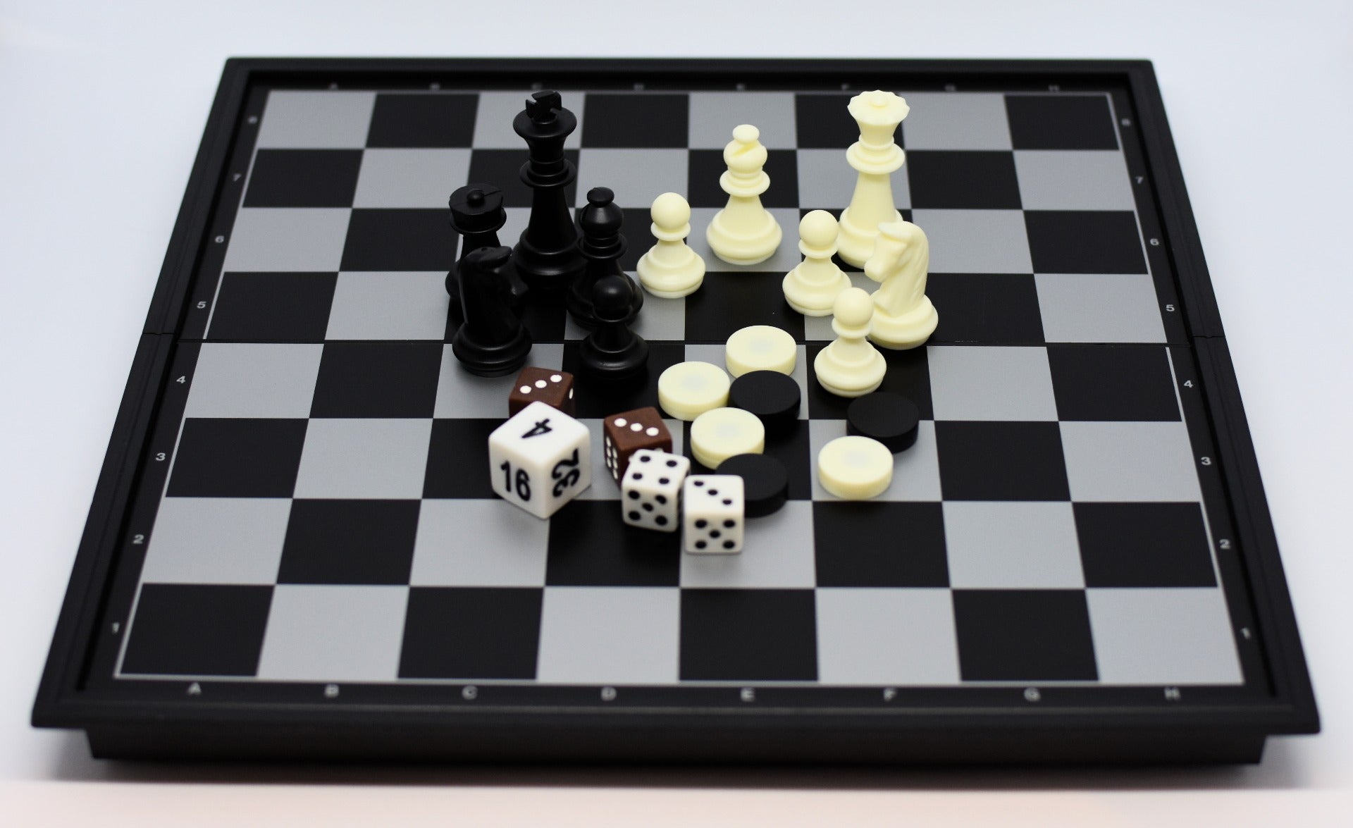 3-in-1 Magnetic Travel Board Game Set - Chess, Checkers & Backgammon | Portable Folding Board for Kids & Adults | Perfect for Travel, Camping & Family Game Nights