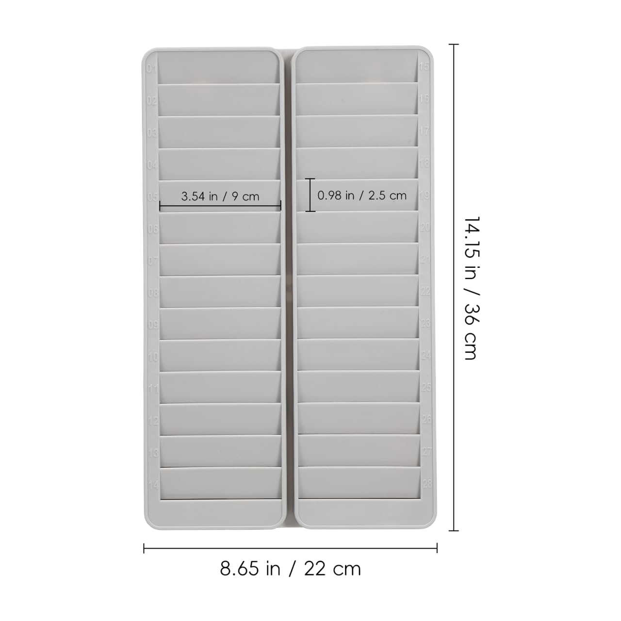 Vertical Wall-Mounted Business Card Holder & Badge Organizer - Material Card Rack with Time Clock Slot for Office, Retail & Attendance Management - Durable Pyramid Design for ID Cards, Time Cards & Business Cards Storage