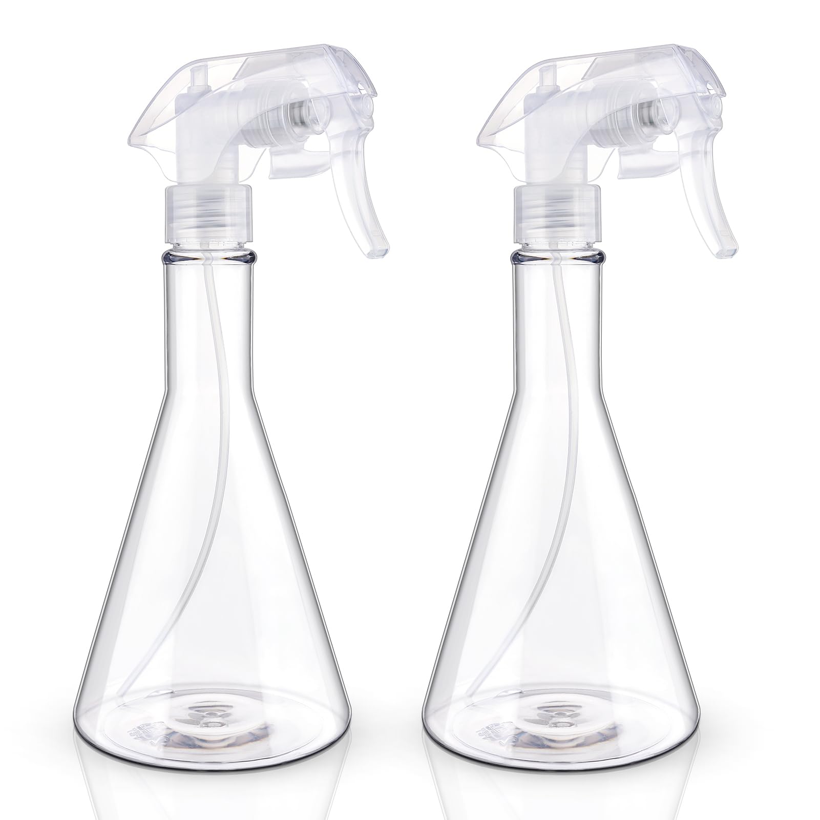 10.5oz/300ml Heavy Duty Plastic Spray Bottles (2 Pack) - Empty Mist Water Bottles for Cleaning Solutions, Plants, Pets, Essential Oils, Hair & Cooking | Perfect for Home Cleaning, Gardening, Pet Care & DIY Projects