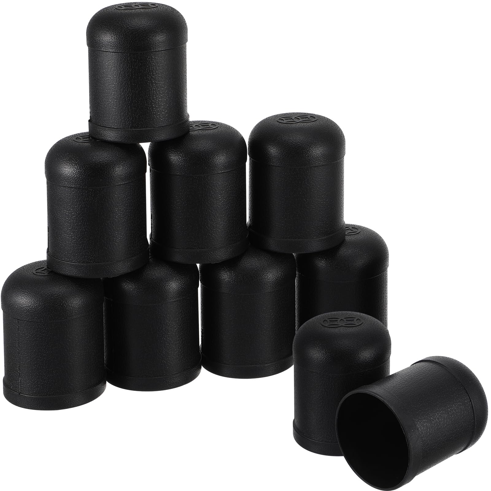 10PCS Professional Rolling Dice Cup Set - Black Cylindrical Dice Box for Casino, Bar, Poker, Board Games & Party Decor - Perfect for Game Nights, Family Gatherings & Casino-Themed Events