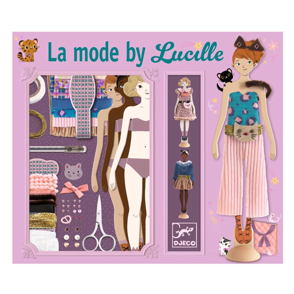 Djeco Fashion By Lucille - Creative Fashion Design Toy for Kids | Pretend Play & Dress Up Fun