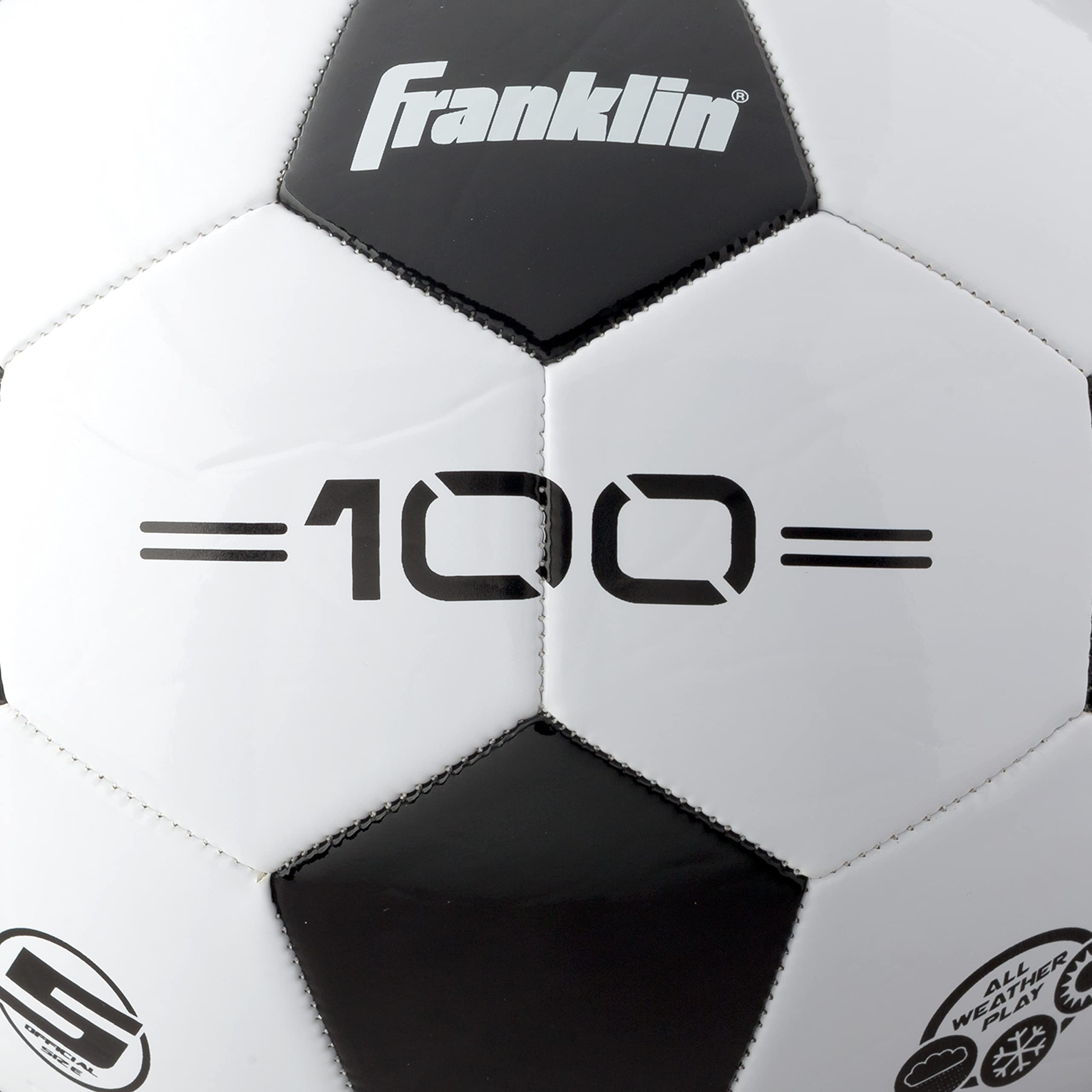 Franklin Sports Official Size Soccer Balls - Size 5 for Youth & Adult Training, Games, Matches - Durable Outdoor & Indoor Soccer Ball for Practice, School, League Play