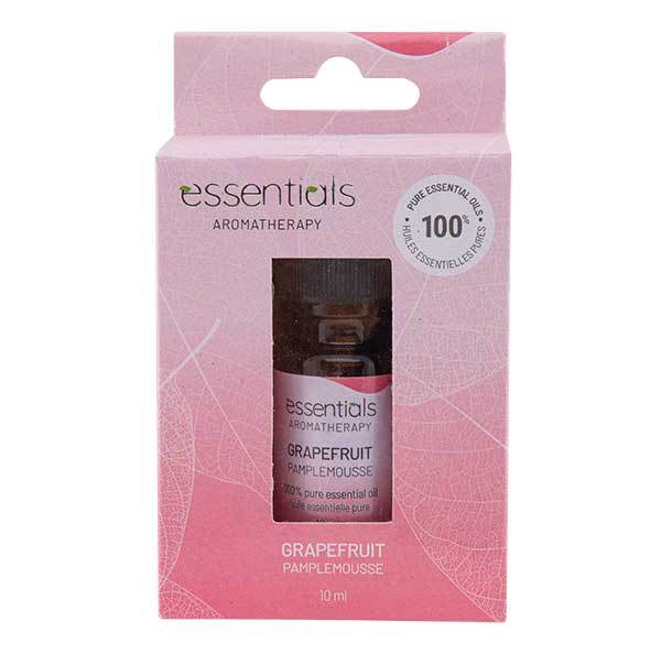 ESSENTIALS AROMATHERAPY 100% Pure Grapefruit Essential Oil for Diffuser, Massage & Stress Relief - Natural Mood Booster & Energizing Aromatherapy Oil