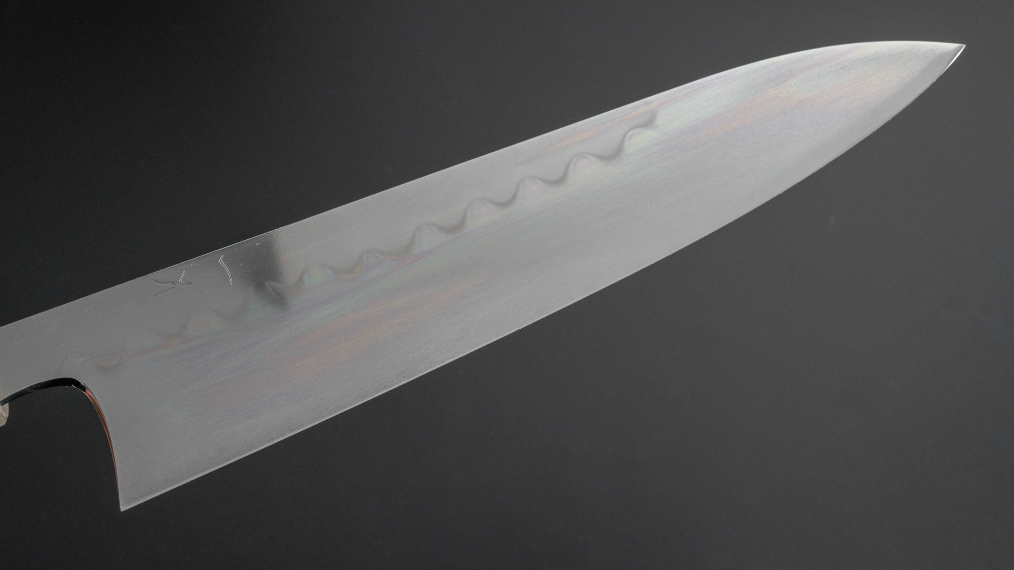 Hitohira Togashi Yohei White #1 Mizu Honyaki Gyuto 240mm Japanese Chef Knife - Kurokaki Persimmon Wood Handle with Saya (#042) - Perfect for Professional Chefs & Home Cooking Enthusiasts