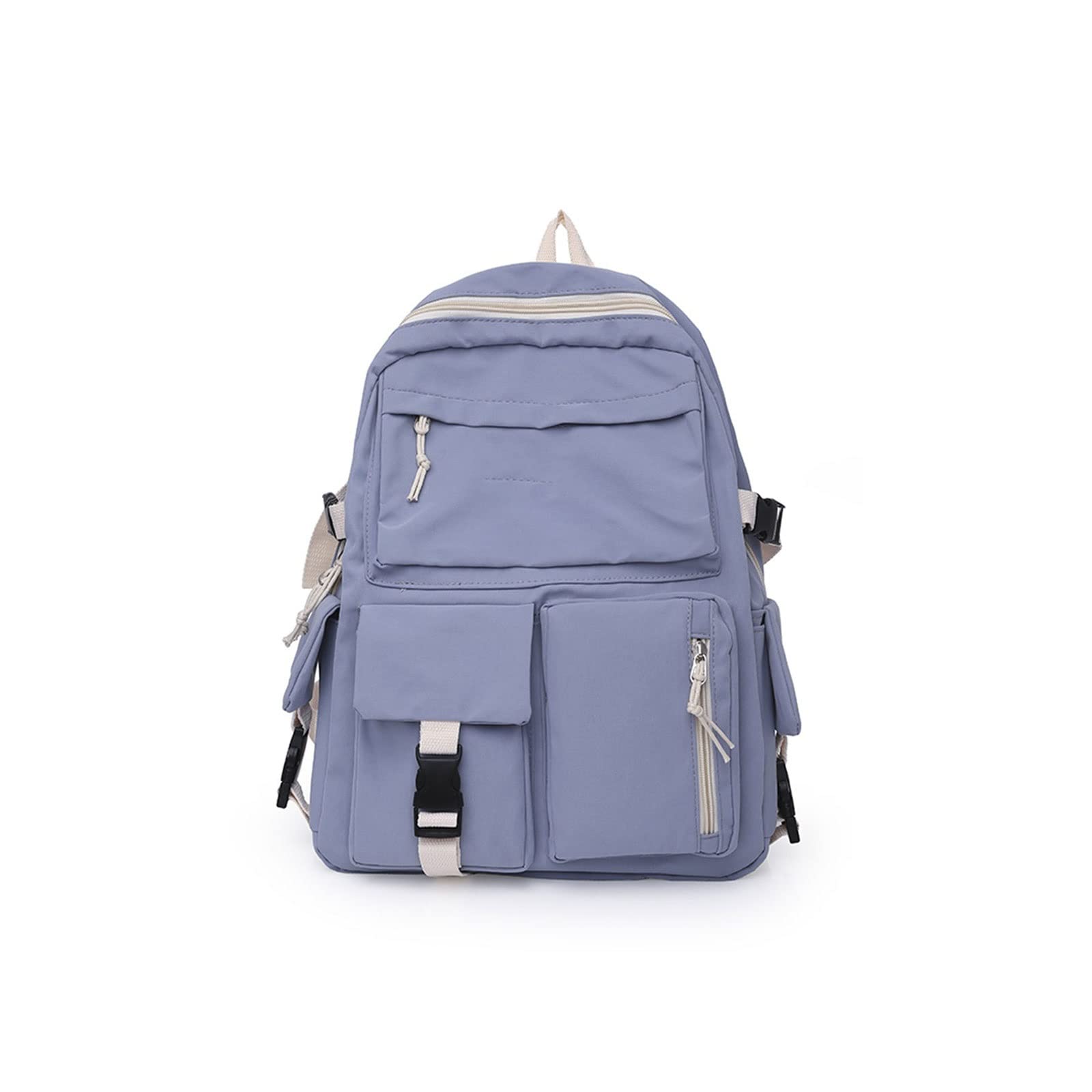 SUICRA Women's Backpack - Stylish Solid Color School Bag for Girls & Women, Multi-Pocket Cute Backpack for School, Work, Travel & Daily Use