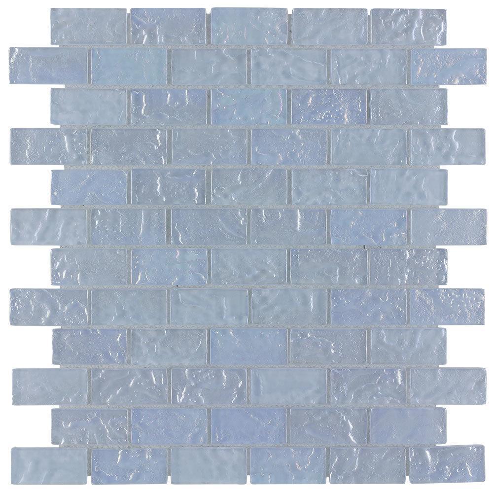 Iridescent Pool Glass Tile Celestial Blue 1x2 - Stunning Mosaic for Swimming Pools, Backsplashes & Bathroom Walls