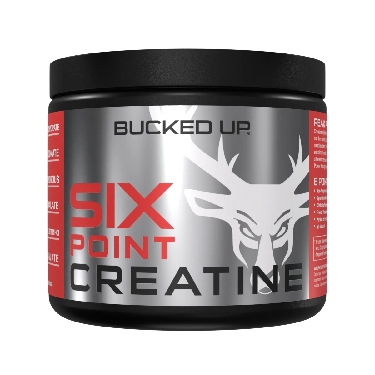 Bucked Up 6 Point Creatine Powder 175.5g - Unflavored Muscle Building Supplement for Athletes & Bodybuilders - Pre Workout, Post Workout & Daily Recovery