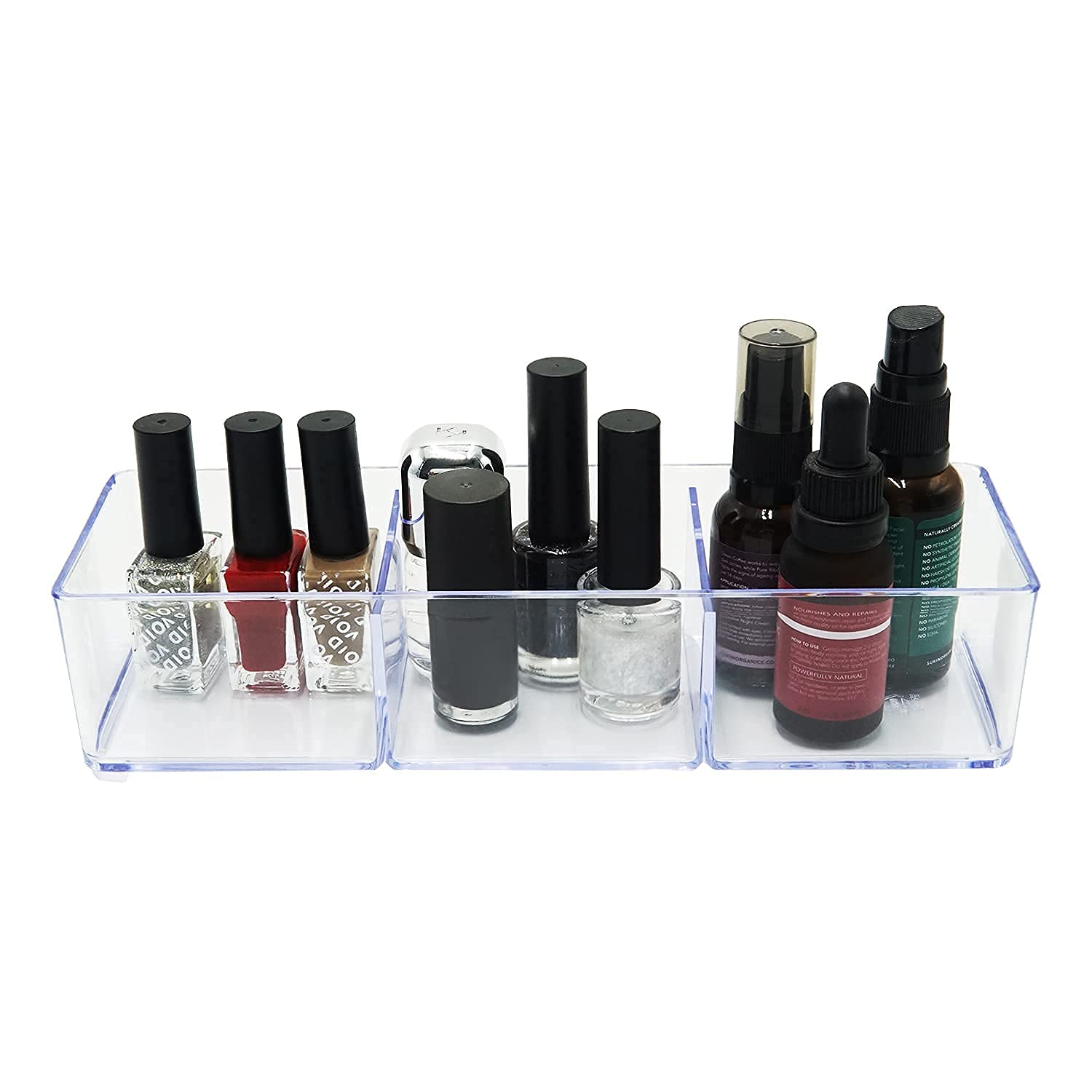Carrotez 3-Tier Clear Plastic Drawer Organizer for Makeup, Bathroom, Office & Vanity Storage - Perfect for Cosmetics, Jewelry, Office Supplies & Small Items Organization