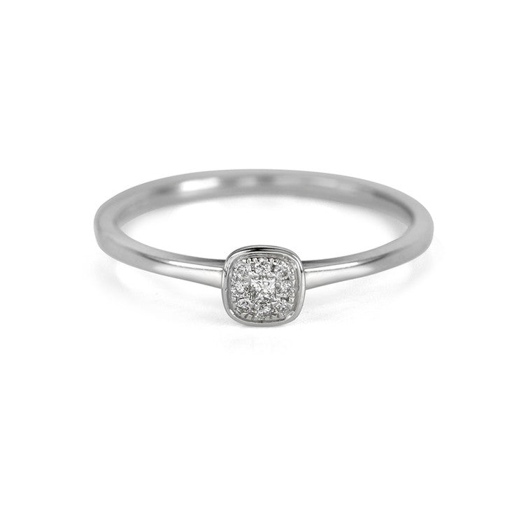 14K White Gold Diamond Cluster Ring for Women - Elegant Wedding, Engagement, Anniversary Gift - Perfect for Special Occasions & Everyday Luxury