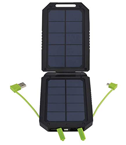 Cobra Electronics CPP 300 SP Dual Panel Solar USB Charger - Portable Power Bank for Camping, Hiking & Emergency Power Outages