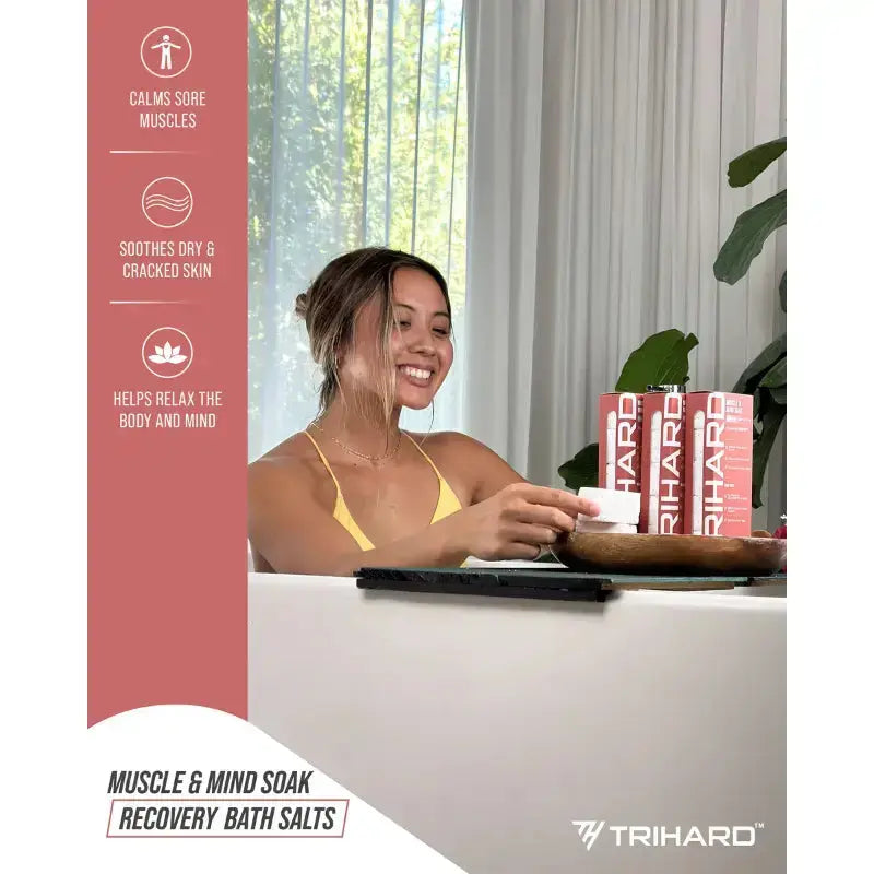 Best Muscle Recovery Bath Salts for Relaxation - Epsom Salt Soak for Sore Muscles & Stress Relief | Perfect for Post-Workout Recovery & Spa Night at Home