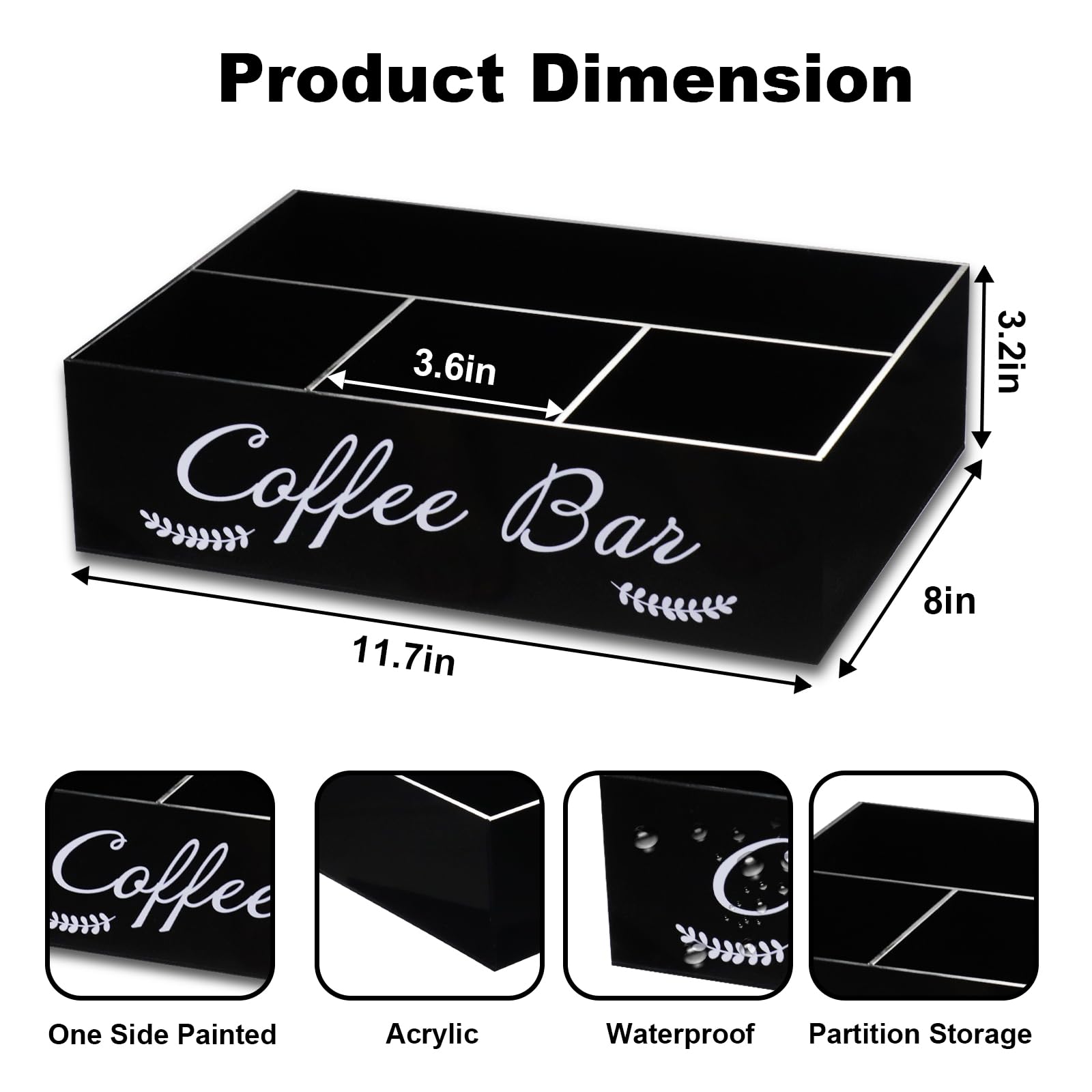 Premium Coffee Station Organizer - Essential Condiment & Pod Storage Basket with Cup Holder - Perfect for Kitchen Countertop & Office Setup (Ideal for Coffee Lovers & Home Baristas)