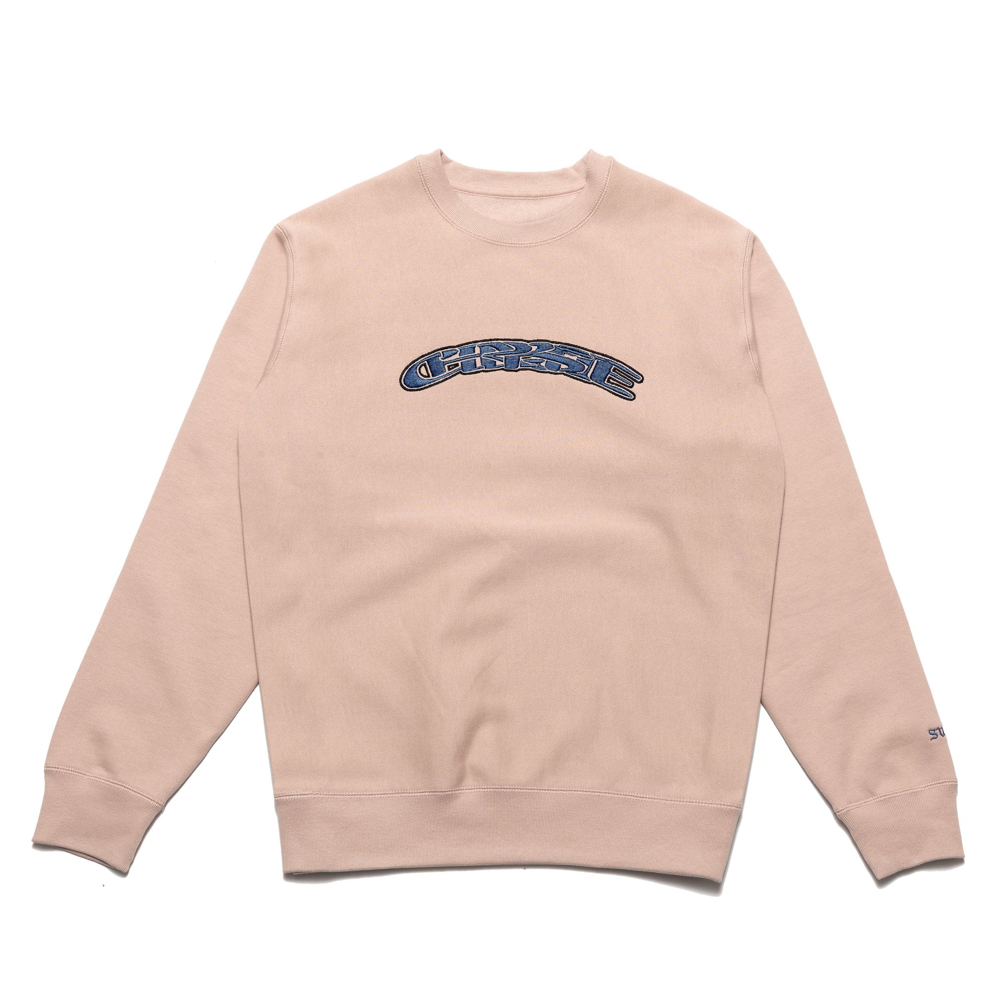 Chrystie NYC x Soho Warriors SWFC Twisted Logo Crewneck Sweatshirt - Light Pink | Streetwear Fashion for Urban Style & Casual Outfits