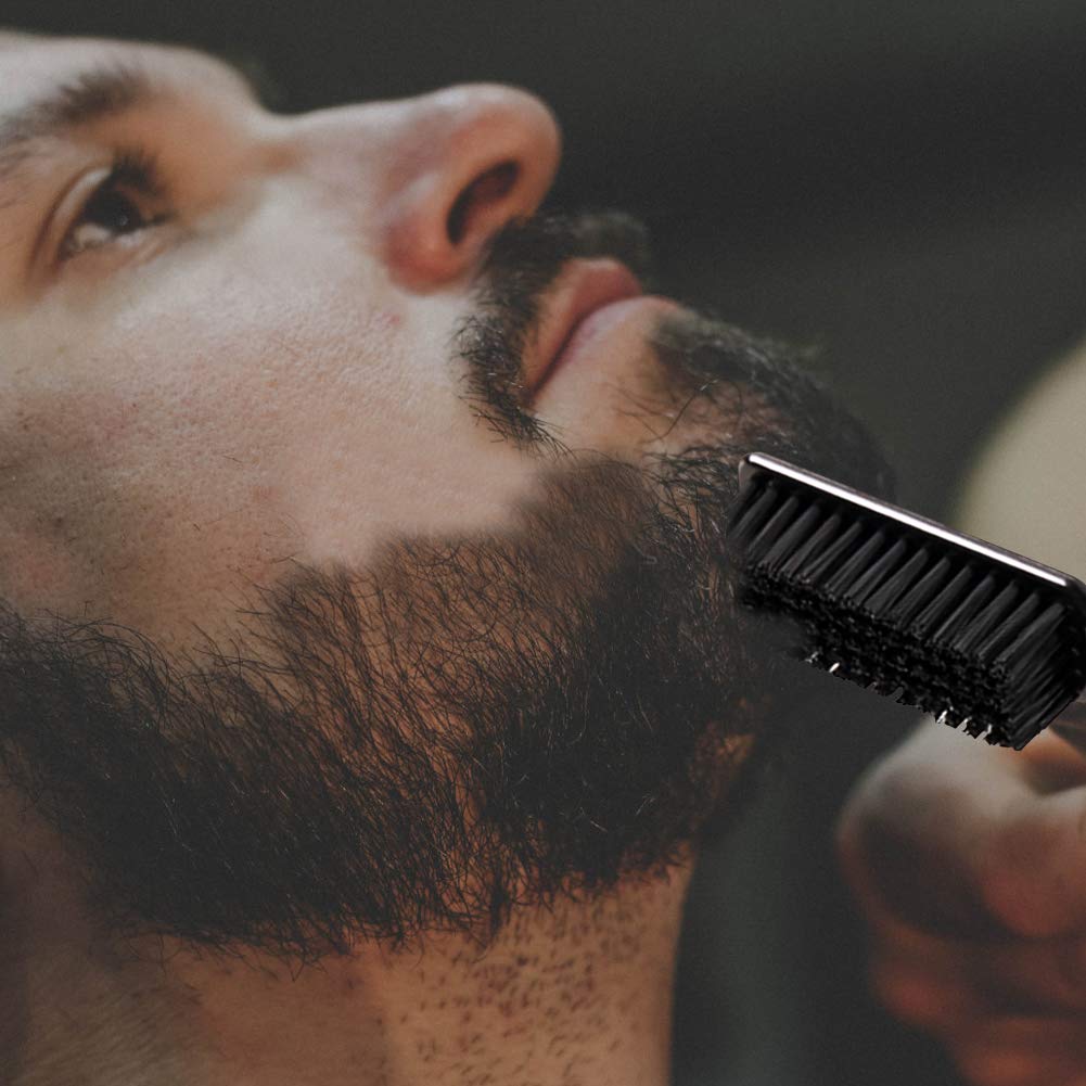 WBTY Professional Barber Brush - Fade Comb Scissors Cleaning Tool with Nylon Bristles & Vintage Oil Head Design | Perfect for Salon Haircuts, Beard Trimming & Styling Tools Maintenance