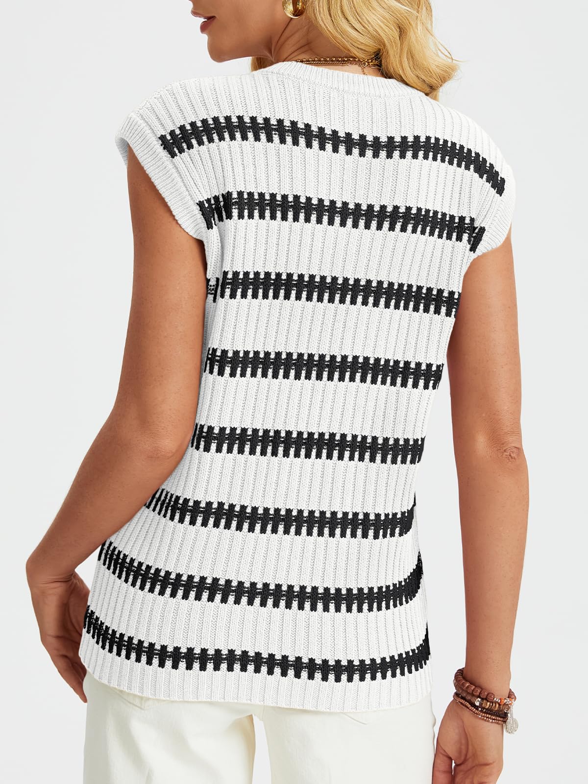 LILLUSORY Women's Summer Knit Vest - Cap Sleeve Sleeveless Tops for Spring & Summer 2025 | Trendy Casual Outfits for Beach, Travel & Everyday Wear