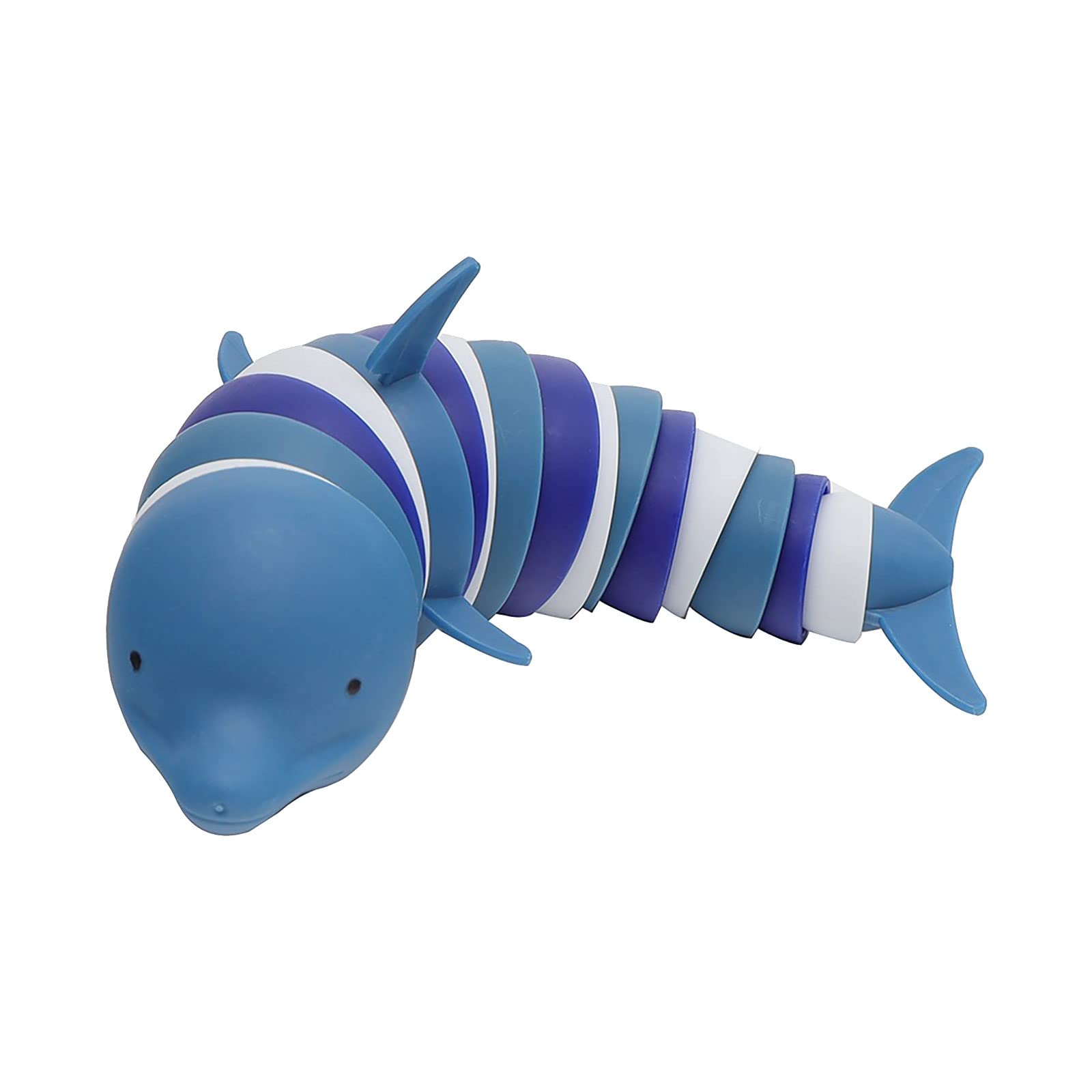 Flexible Sensory Fidget Toys for Kids & Adults - Articulated Slug, Shark & Dolphin Stress Relief Toys - Fun Crawling Stim Toys for Autism, ADHD & Anxiety Relief - Perfect for Classroom, Office & Home Use