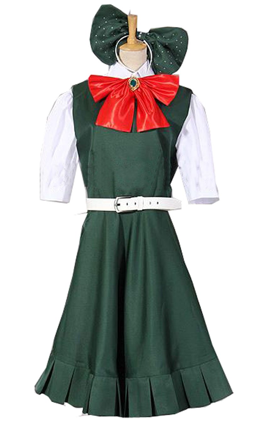 Anime Halloween Sonia Nevermind Green Dress Cosplay Costume - Danganronpa Character Outfit for Halloween Party, Cosplay Events & Anime Conventions