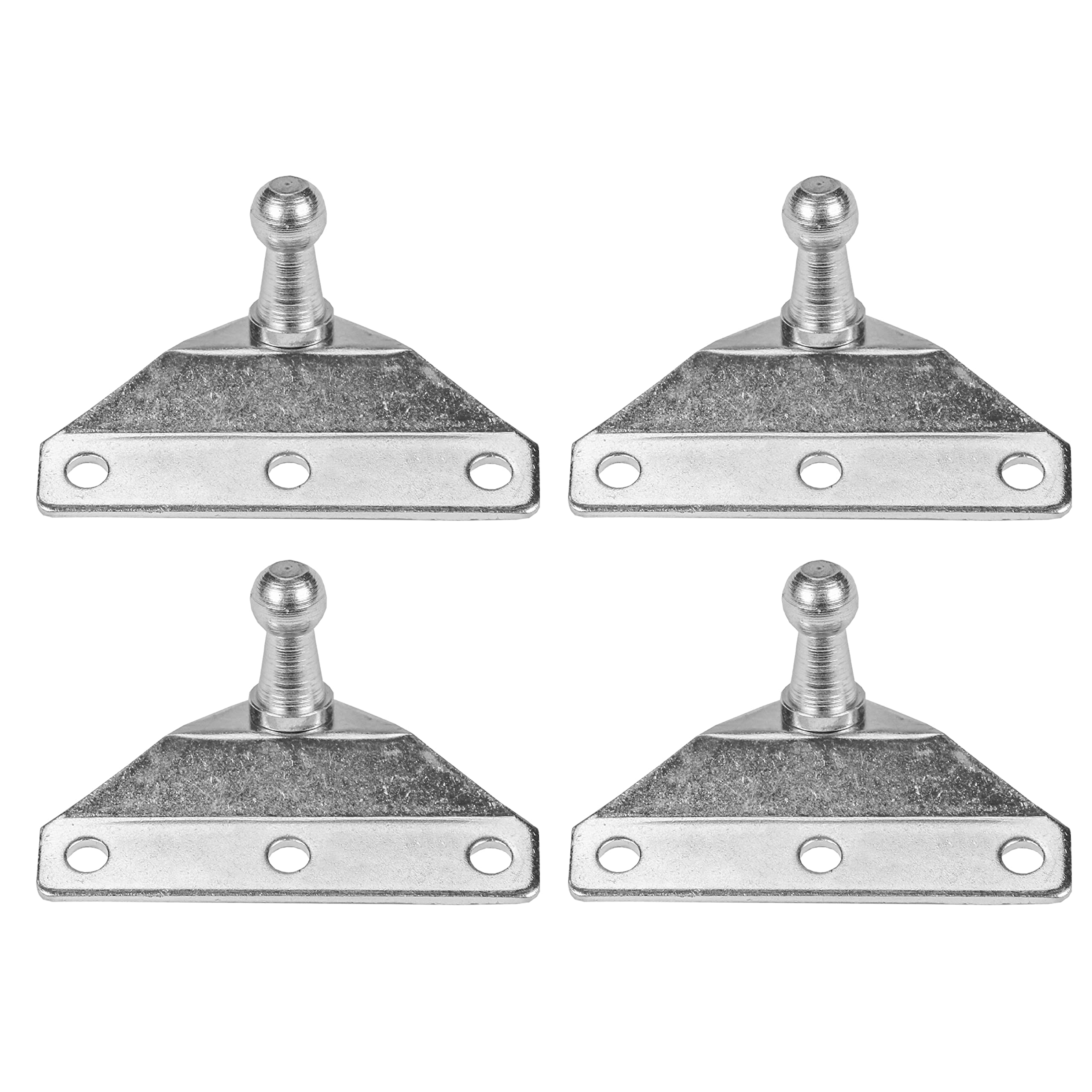 Red Hound Auto 4 Ball Stud Mounting Brackets 10mm - Heavy Duty Coated Steel Angled Base for RV, Camper, Toolbox & Tonneau Covers - Outside Offset Mount Gas Prop Strut Spring Lift Accessories - Perfect for Vehicle Storage & Cabinet Installation