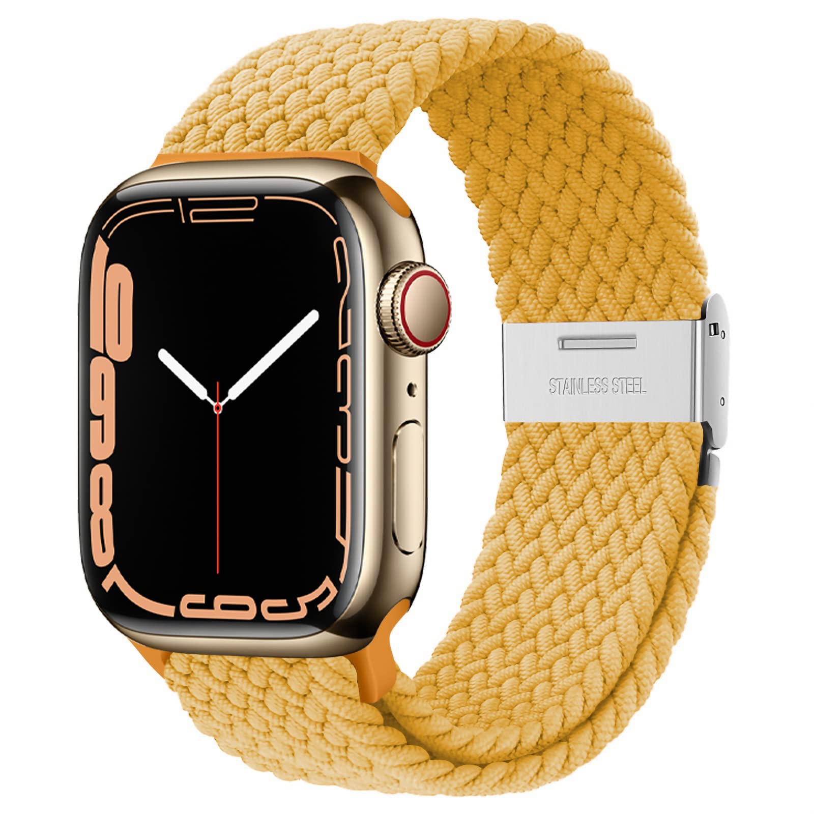 Braided Nylon Apple Watch Bands for Series 9/8/7/6/5/4/3/2/SE/Ultra/Ultra 2 - Adjustable, Breathable Replacement Strap (38mm/40mm/41mm/42mm/44mm/45mm/49mm) - Comfortable Elastic Wristband for Men & Women | Perfect for Workouts, Running & Everyday Wear