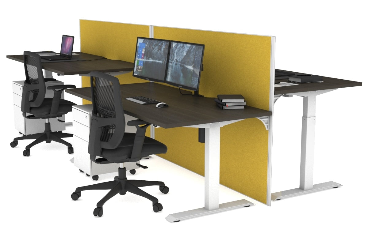 Adjustable Height 4-Person Workbench - 1200L x 800W with Cable Management | Perfect for Office, Workshop & Garage Workspaces