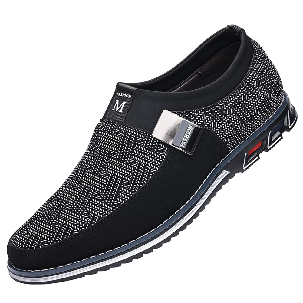Veslesth Men's Casual Sneakers & Loafers - Comfortable Walking Shoes for Business, Office & Outdoor | Fashionable Leather Driving Shoes for Men | Perfect for Work, Travel & Daily Wear