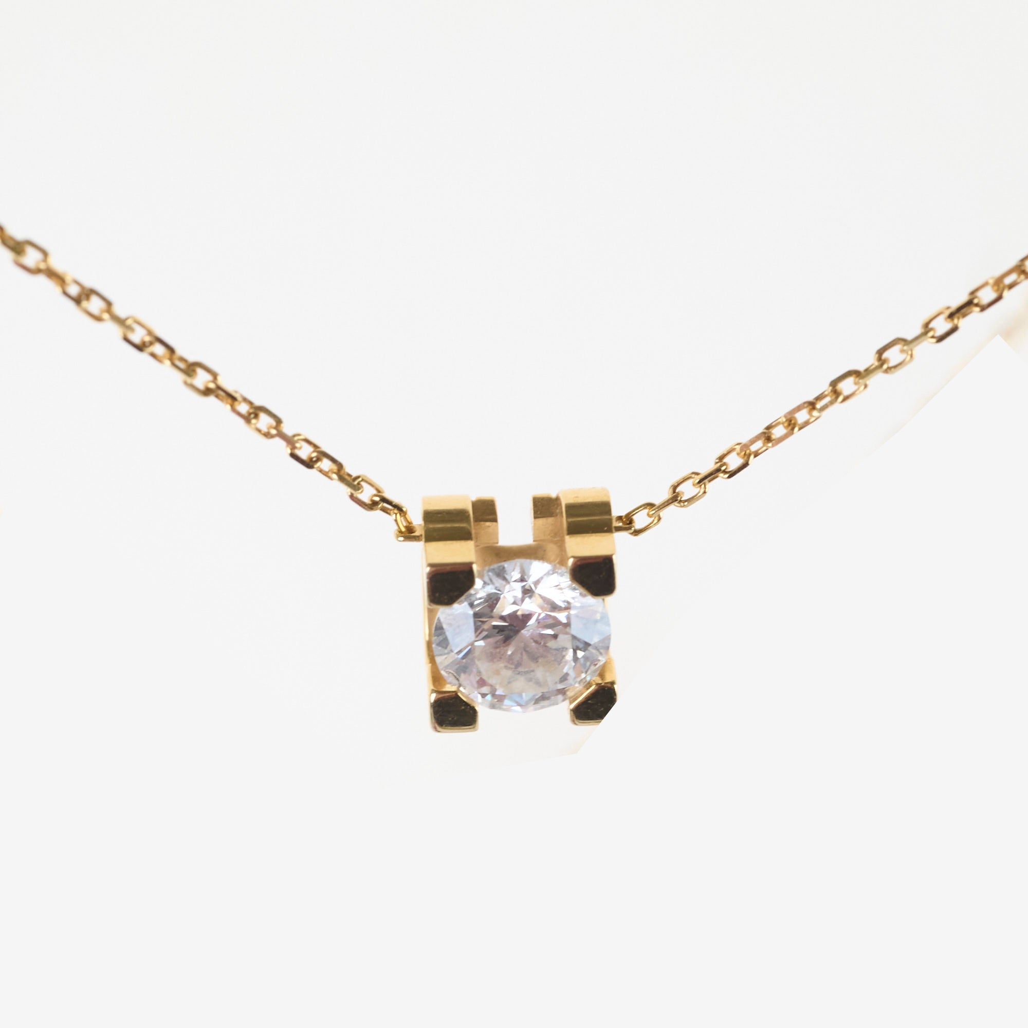 Cartier C De Diamond Necklace 18K Yellow Gold Pendant for Women - Elegant Jewelry Gift for Anniversary, Birthday & Special Occasions