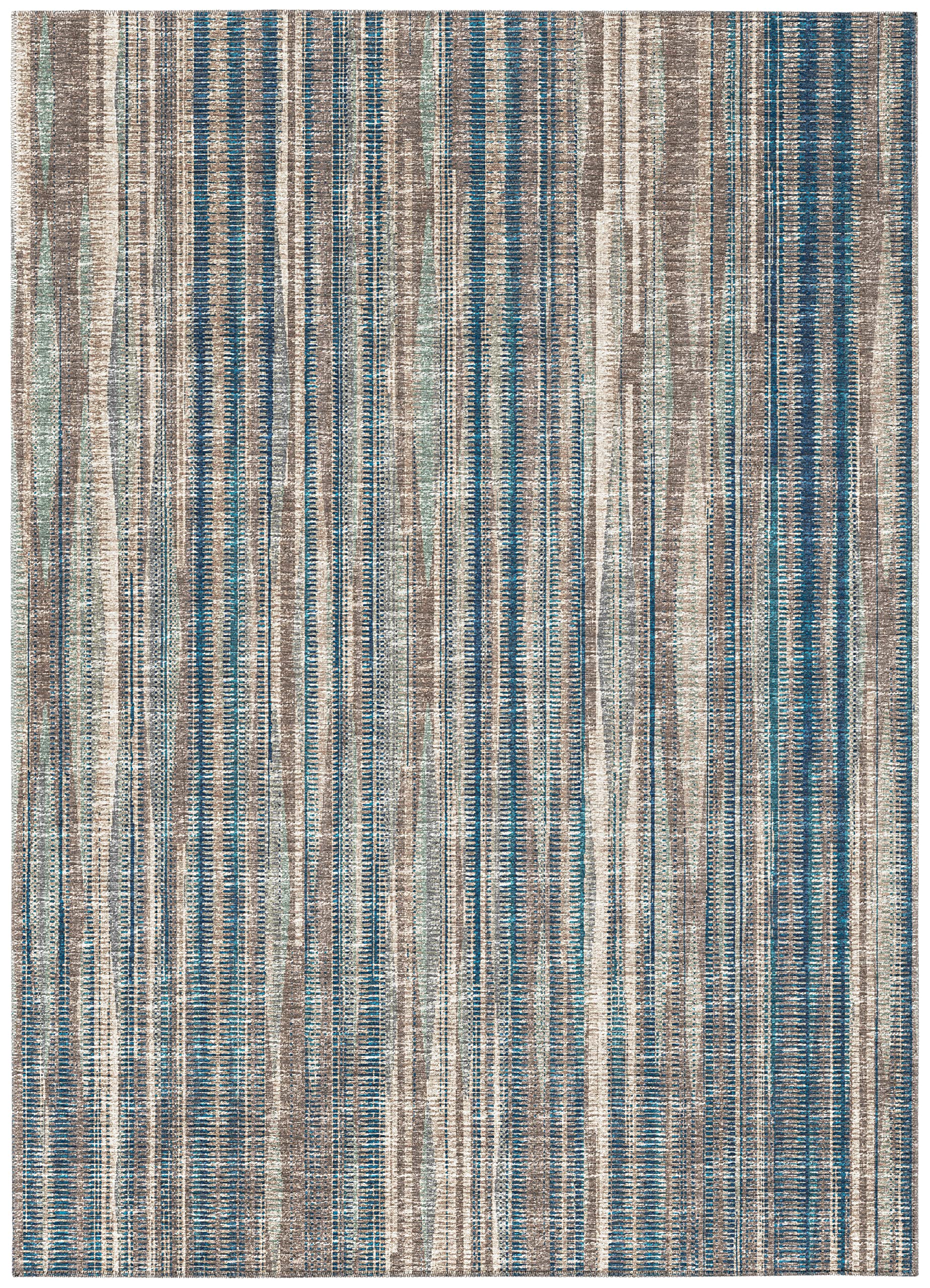 Waverly AWA31 9' x 12' Earth Indoor/Outdoor Area Rug - Stain Resistant, Machine Washable, Non-Shedding - Perfect for Bedroom, Living Room, Dining Room & Kitchen - Durable Floor Covering for Home Decor & High Traffic Areas