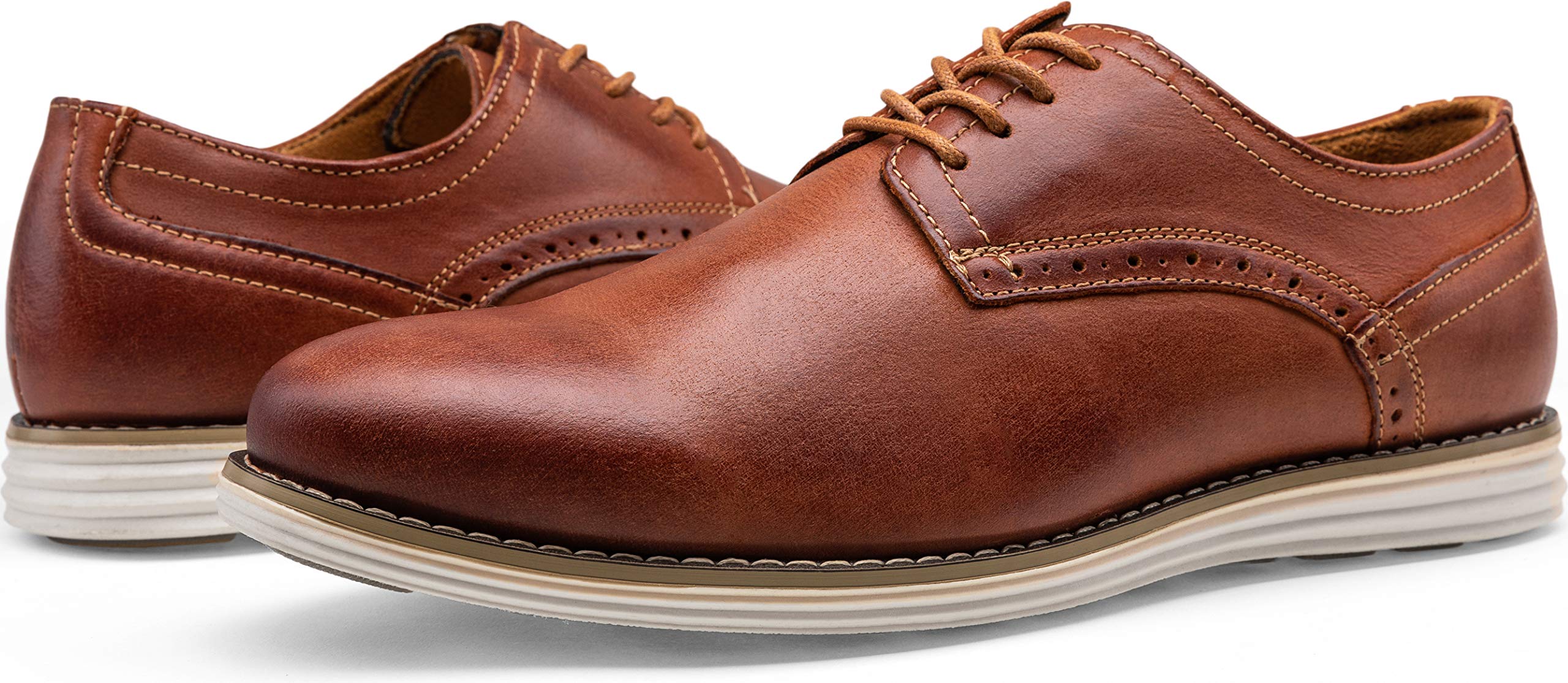 Premium Vostey Men's Leather Dress Shoes - Business Oxford Shoes for Formal & Casual Wear | Comfortable Office Shoes for Professional & Wedding Occasions