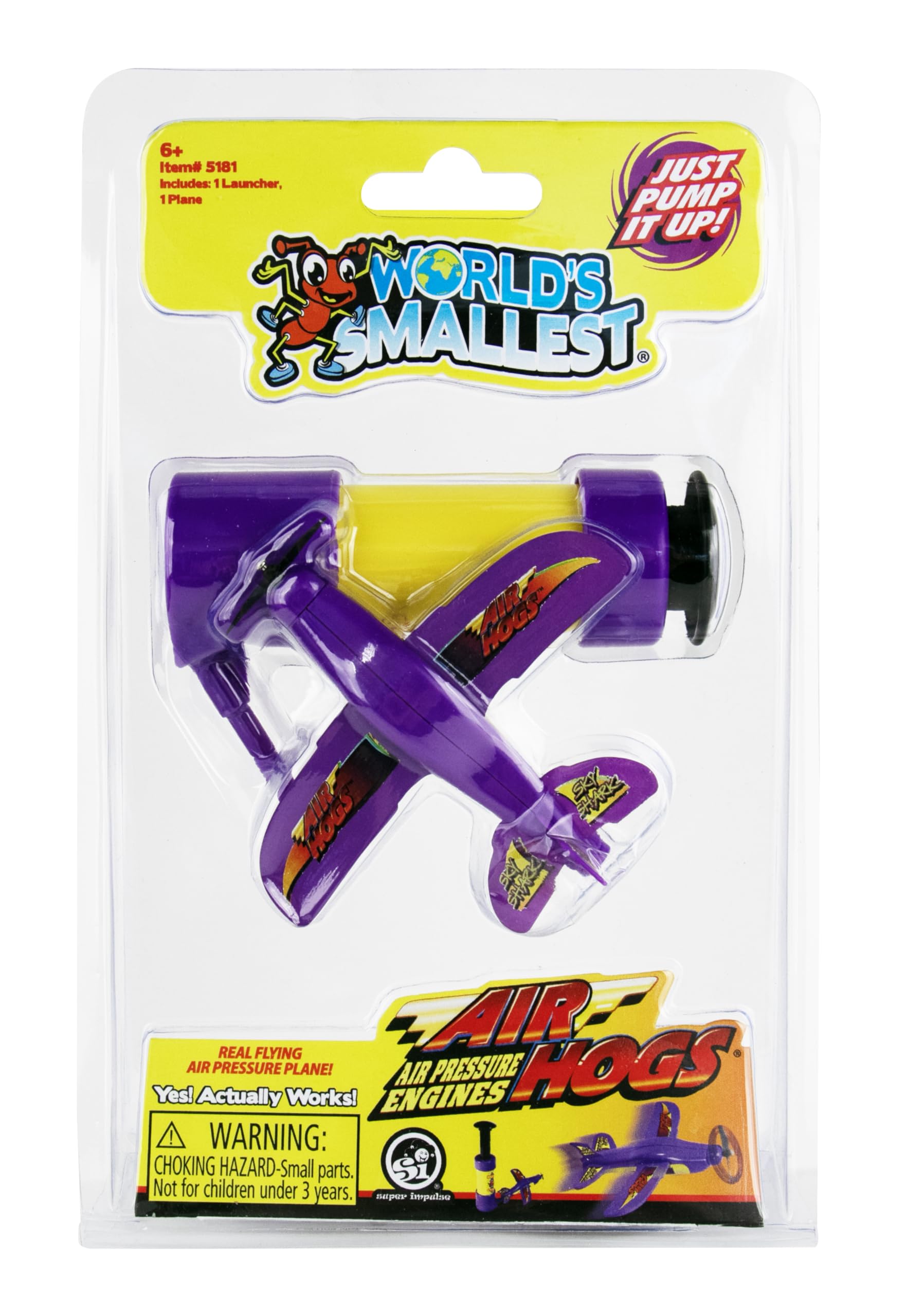 World's Smallest Air Hogs - Real Flying Air Pressure Plane Toy with Air Pressure Engine | STEM Educational Toy for Kids, Outdoor & Indoor Play, Birthday Gifts