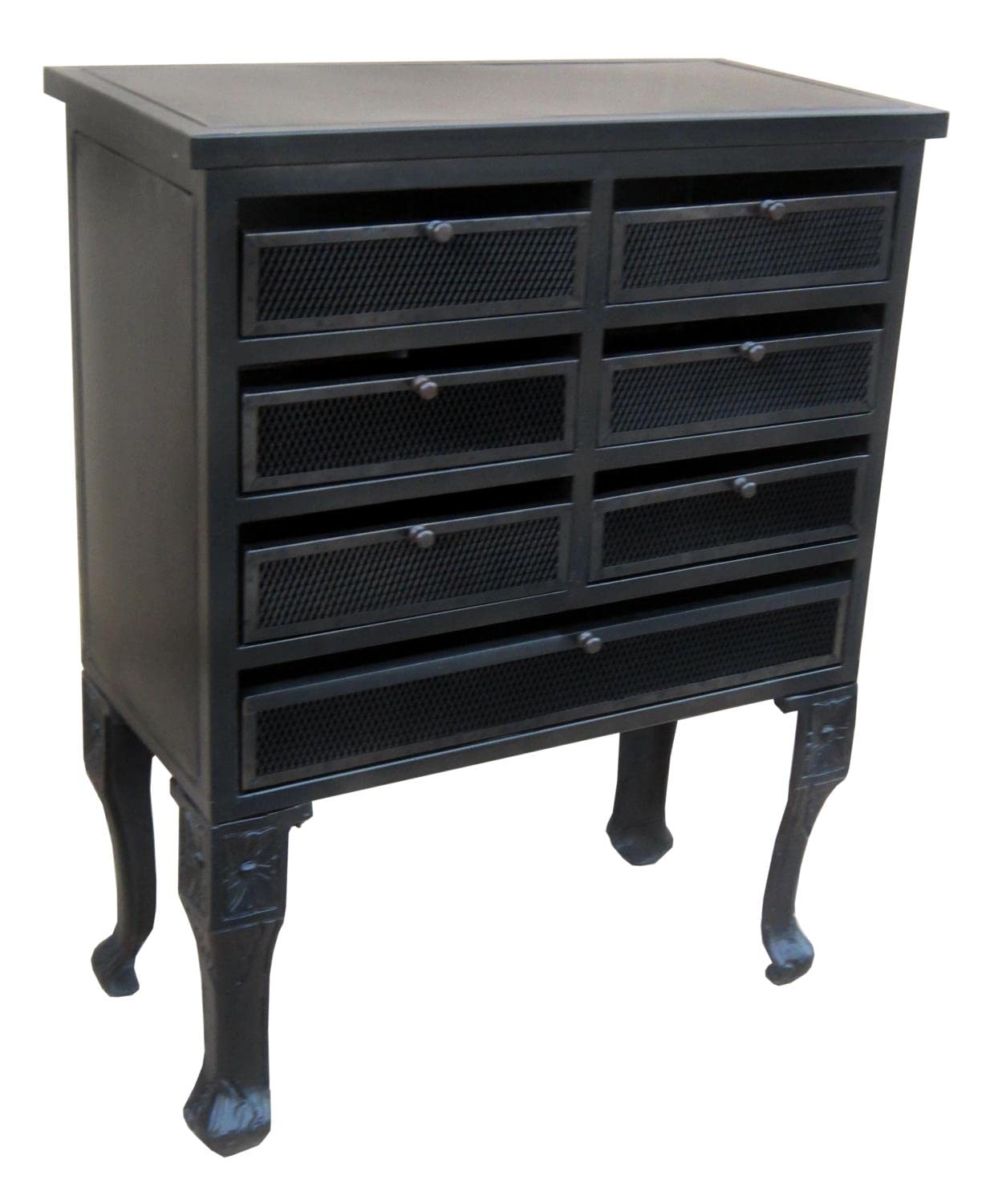 Stein World Chest - Dark Iron Finish Storage Box for Home Decor, Living Room, Bedroom & Office Organization