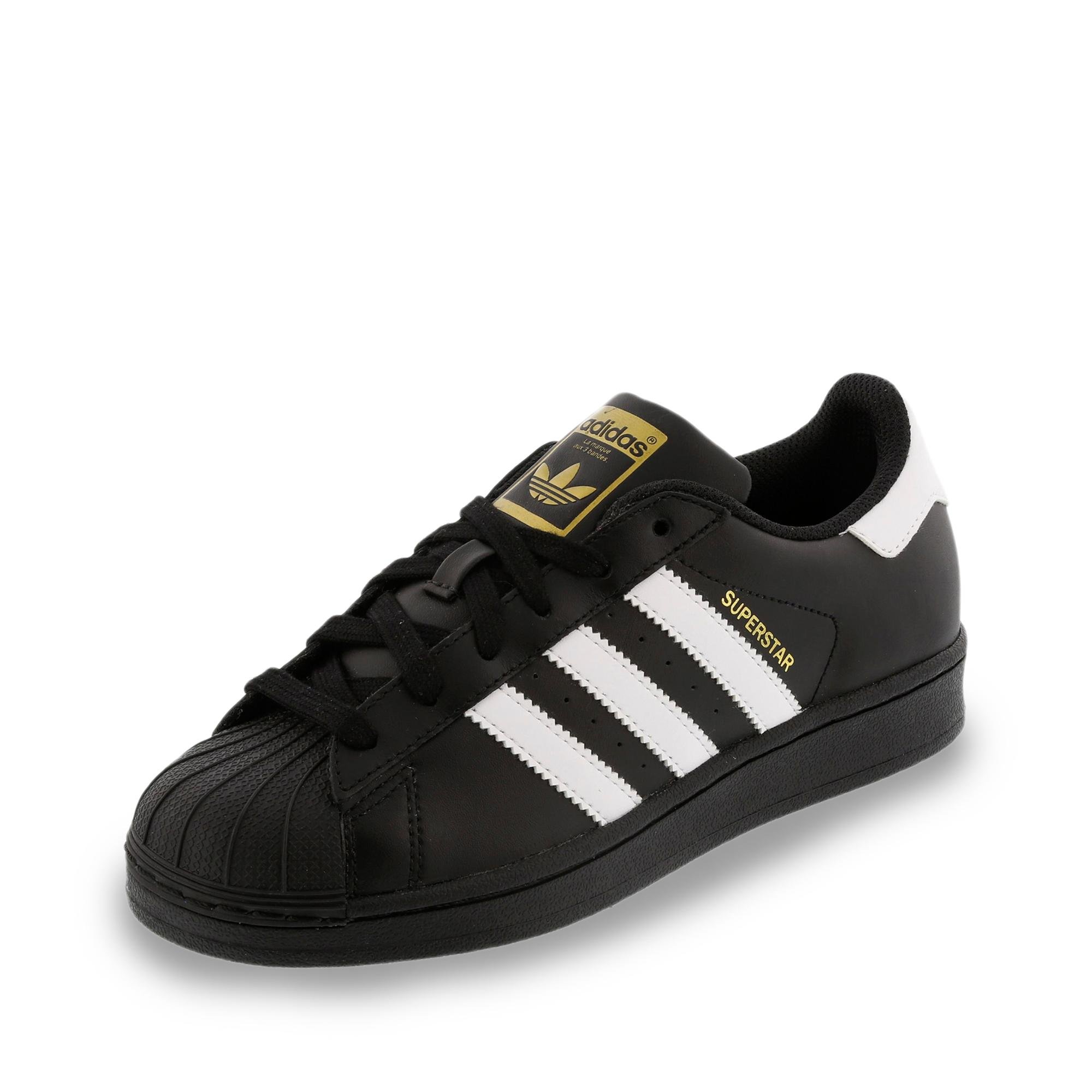 Adidas Superstar Foundation Kids' Sneakers - Black & White Trainers for Boys & Girls | UK Size 5 | School, Play & Everyday Wear