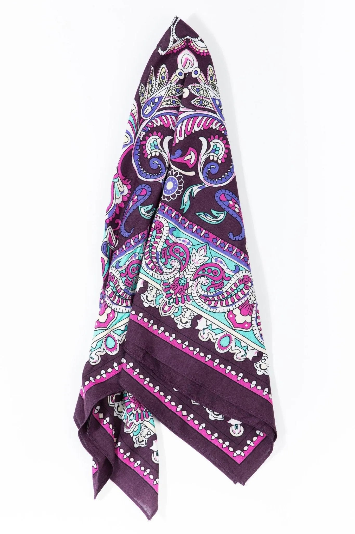 Stylish Paisley Print Bandana - Soft Cotton Fashion Scarf for Men & Women - Perfect for Outdoor Activities, Music Festivals, and Casual Wear