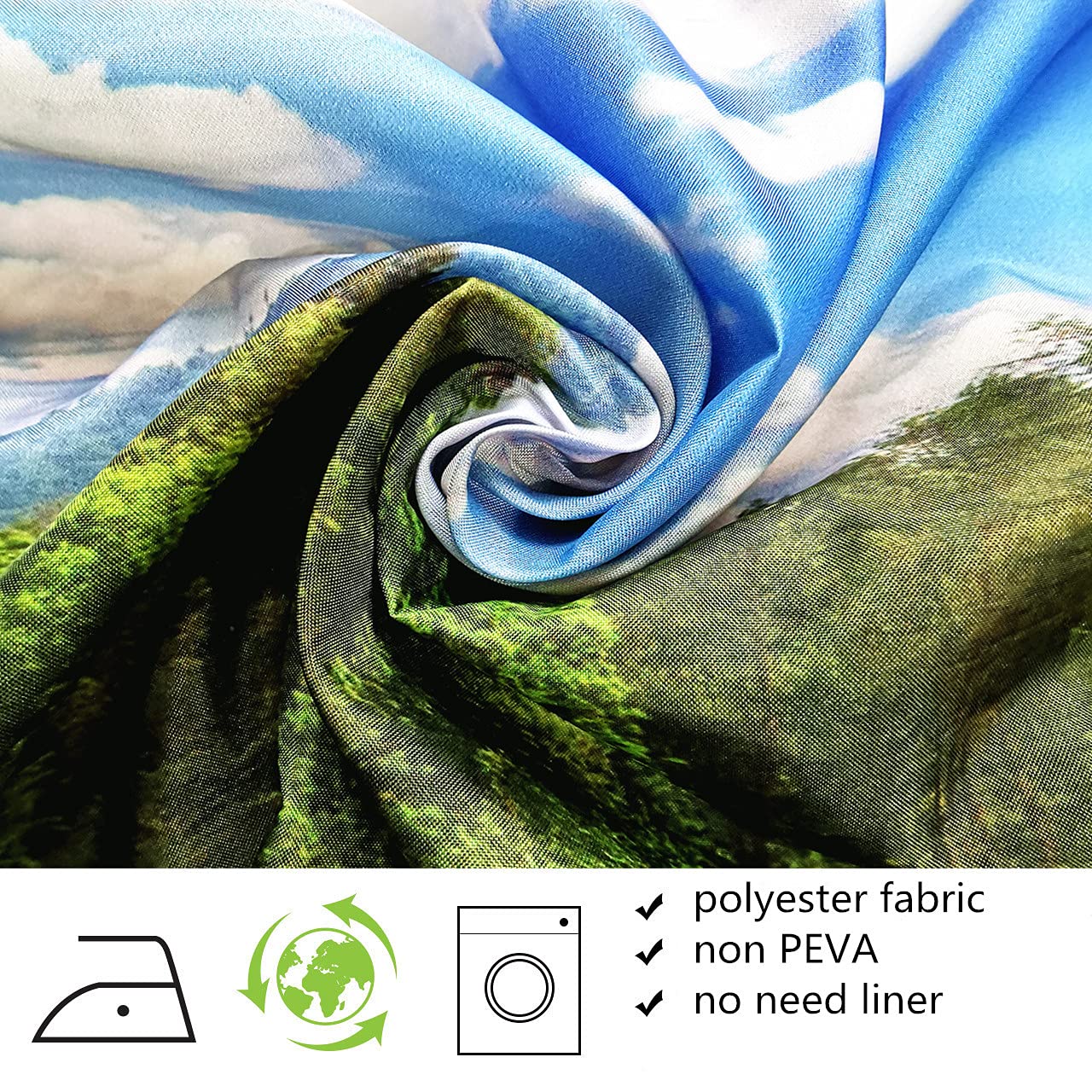 Funny Get Naked Shower Curtain - Blue Palm Leaf Tropical Jungle Design, 72x72 Inch Bathroom Decor with 12 Hooks | Waterproof Polyester Fabric for Bath Tub, Beach House & Boho Style Bathroom Decorations