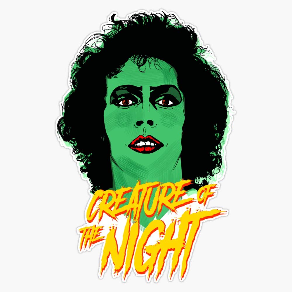 Rocky Horror Picture Show Creature of the Night Vinyl Sticker - Waterproof Decal for Car, Laptop, Wall, Window (5 Inch) - Perfect for Horror Fans & Movie Lovers