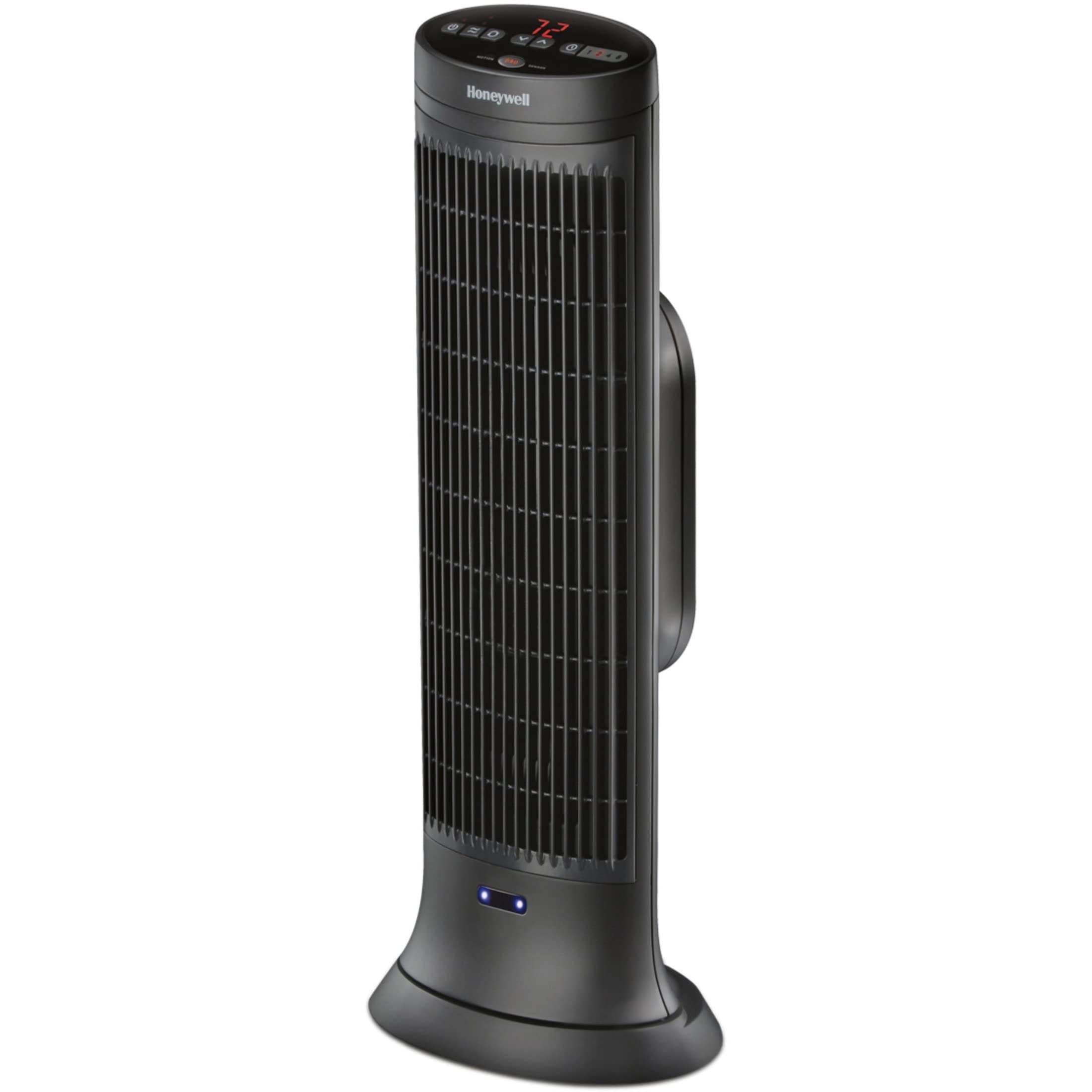 Honeywell Safeguard Motion Sensor Ceramic Space Heater for Large Rooms - Black Tower Heater with 2 Heat Settings & Energy Efficient Design | Perfect for Bedroom, Office & Living Room Heating