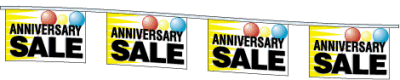 60 FT Multi-Colored Sale Pennant String - Decorative Bunting Flags for Outdoor Parties, Store Sales & Festive Events | Weatherproof & Vibrant