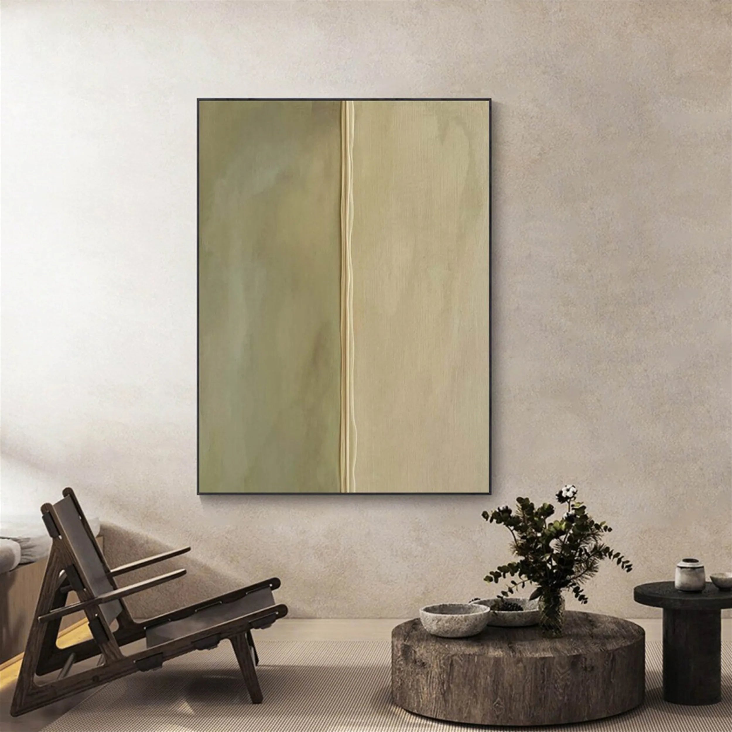 Blue & Green Abstract Wall Art Canvas Print #BG031 - Modern Home Decor for Living Room, Bedroom & Office