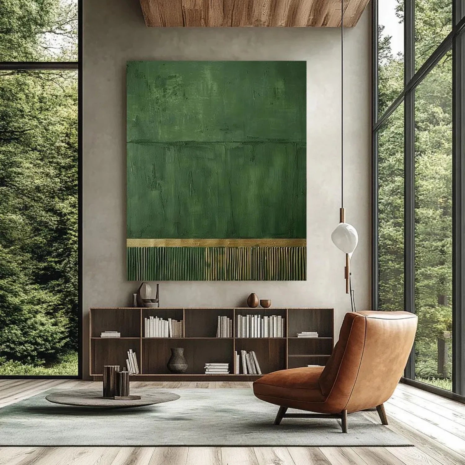 Blue & Green Abstract Wall Art Print #BG125 - Modern Home Decor for Living Room, Bedroom & Office